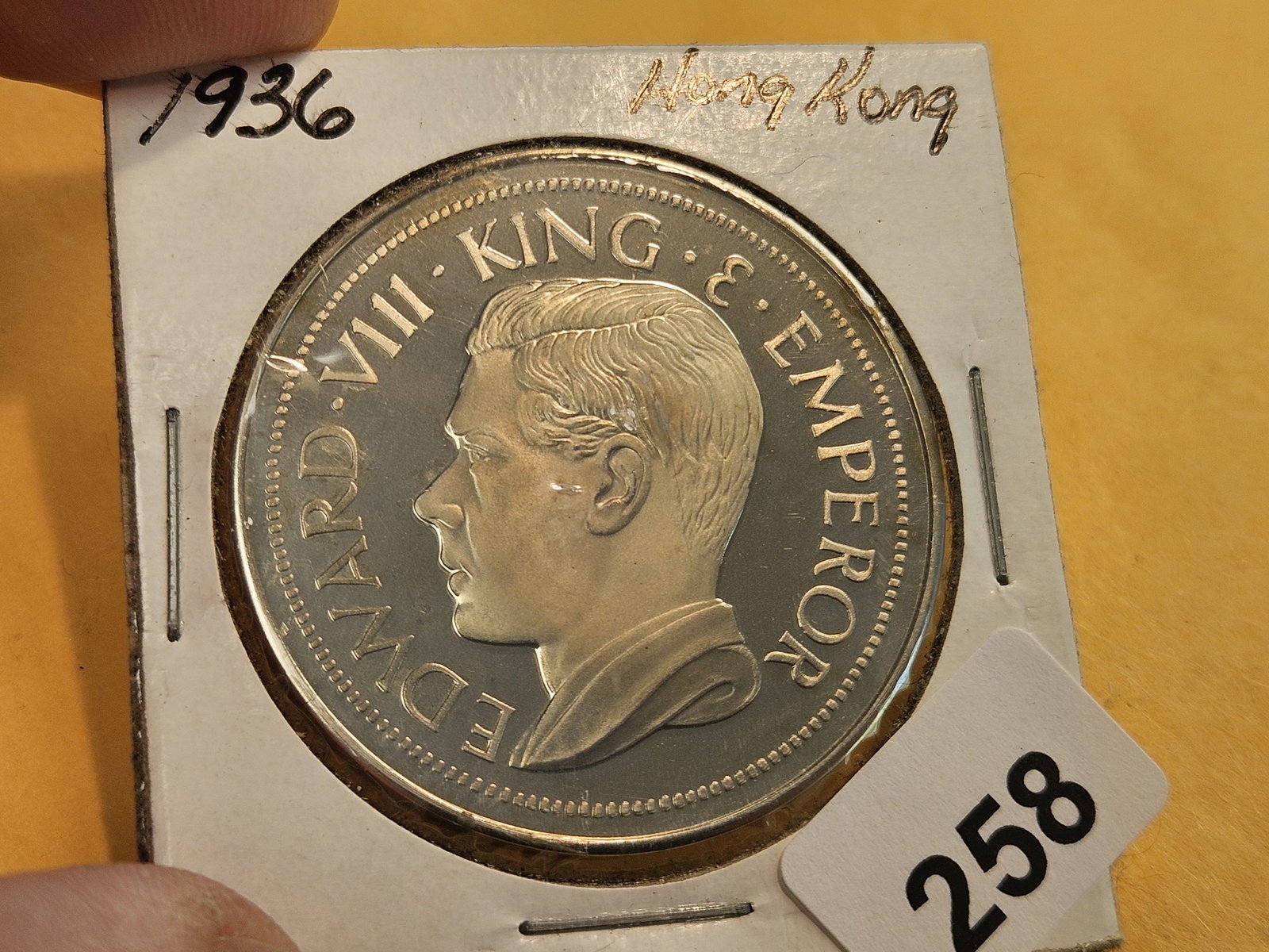 GEM Proof 1936 Hong Kong Edward Coin - 3