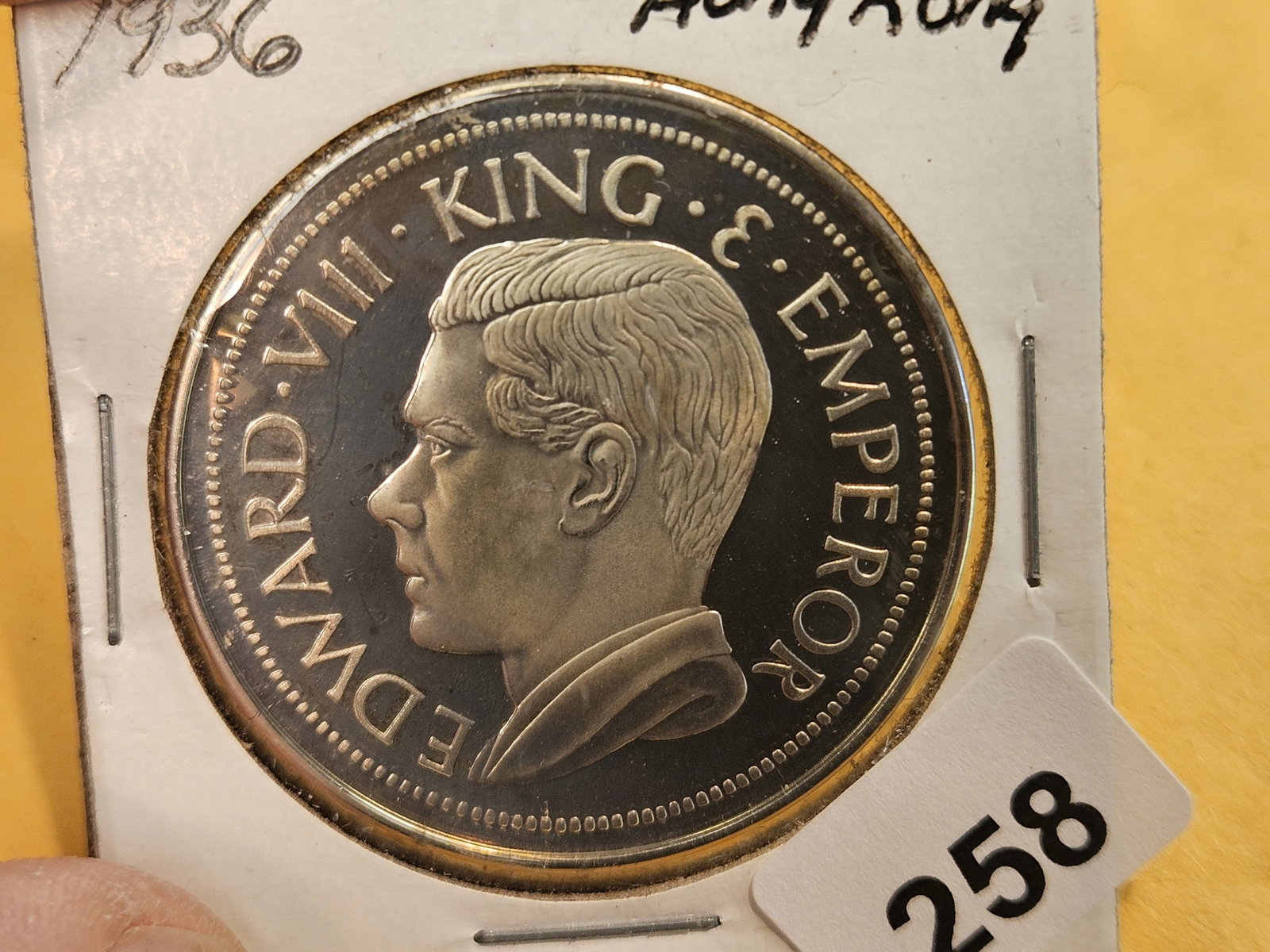 GEM Proof 1936 Hong Kong Edward Coin - 4