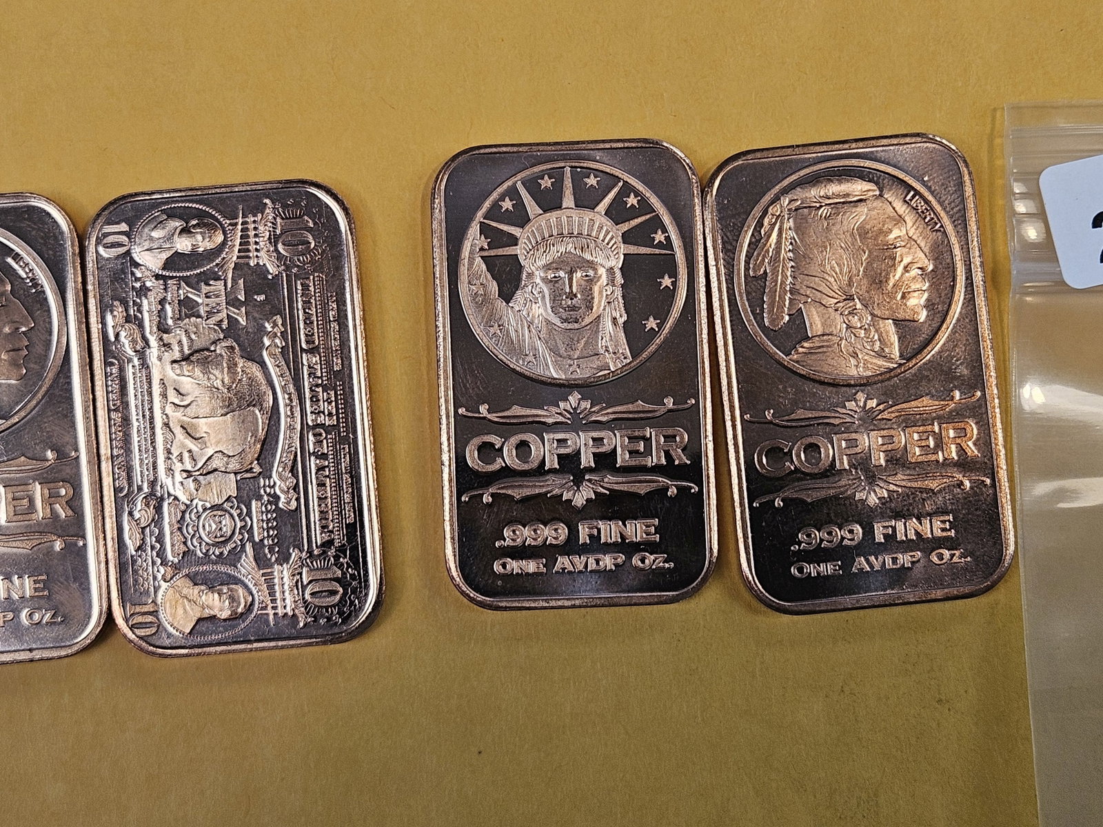 Six 1-troy ounce .999 fine copper bars - 3