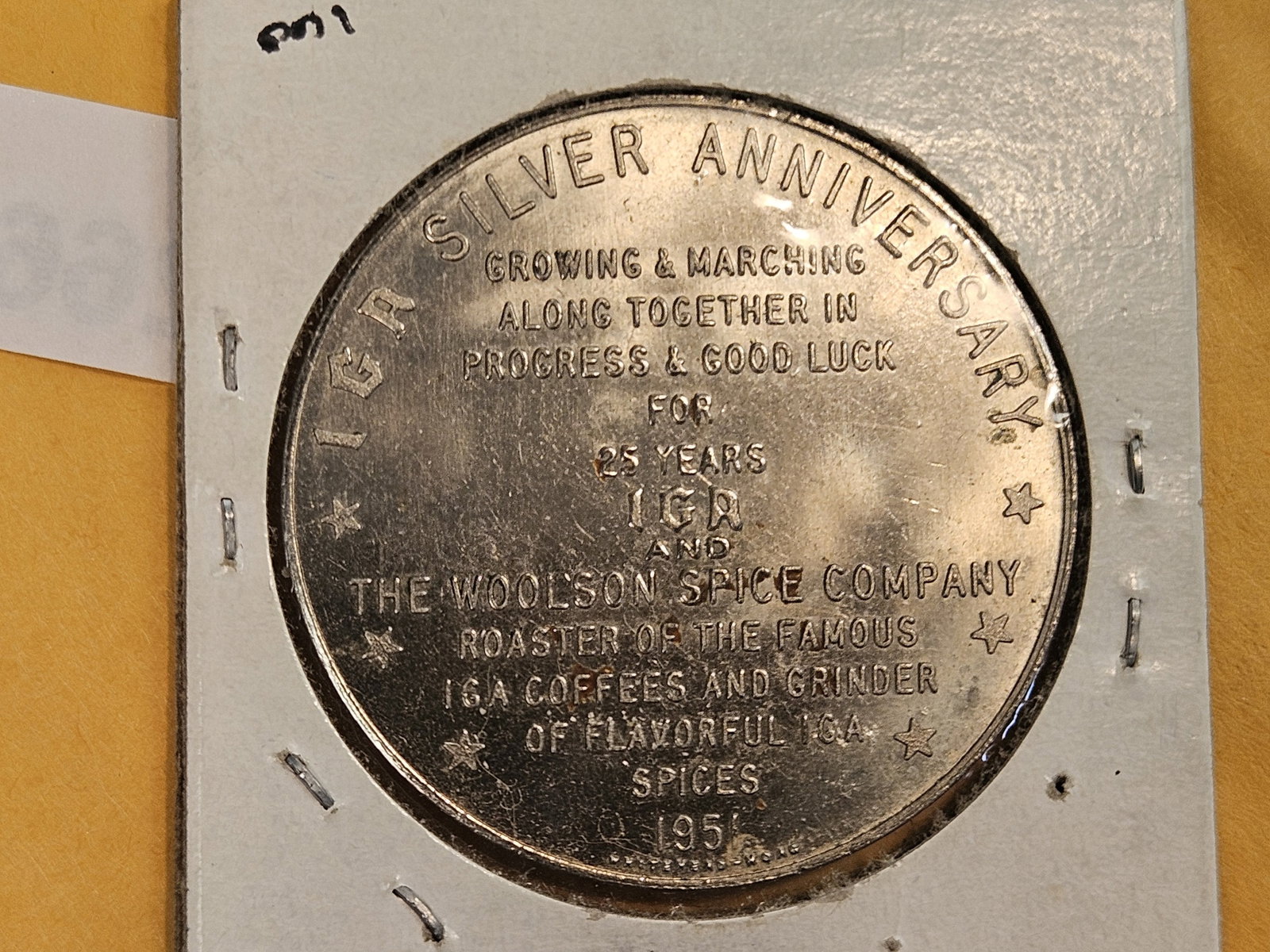 Scarce IGA Silver Anniversary Medal - 3