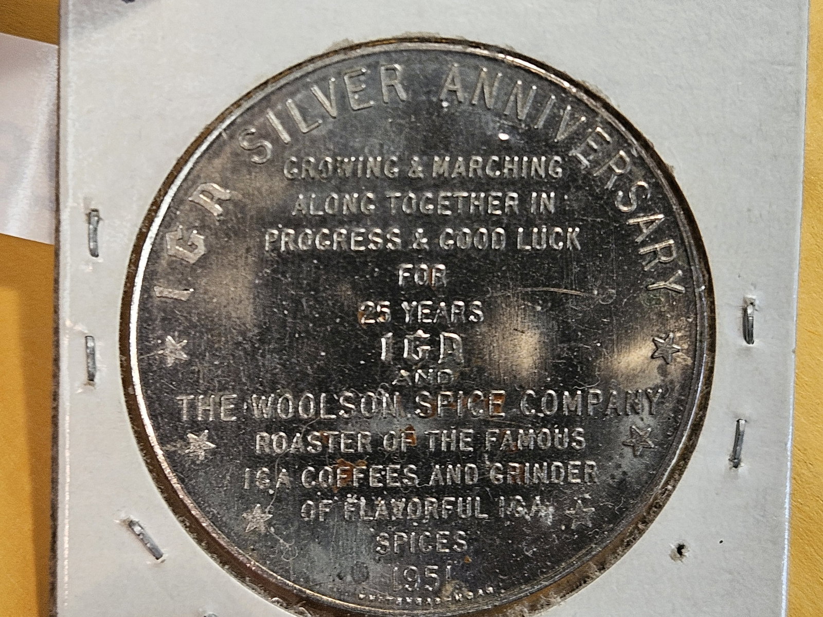 Scarce IGA Silver Anniversary Medal - 4