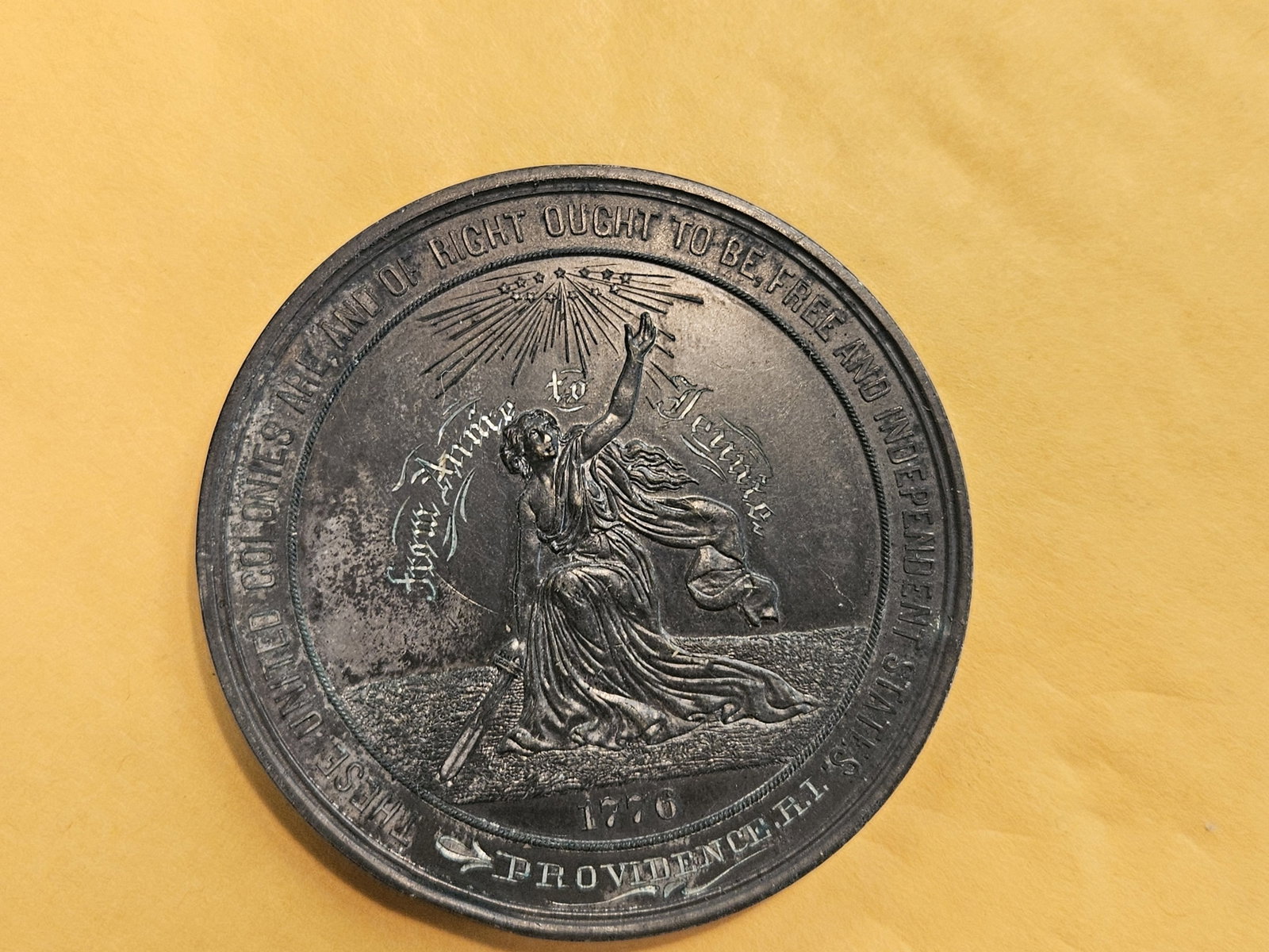 Super Interesting 1876 100th Anniversary of American Independence Medal - 10
