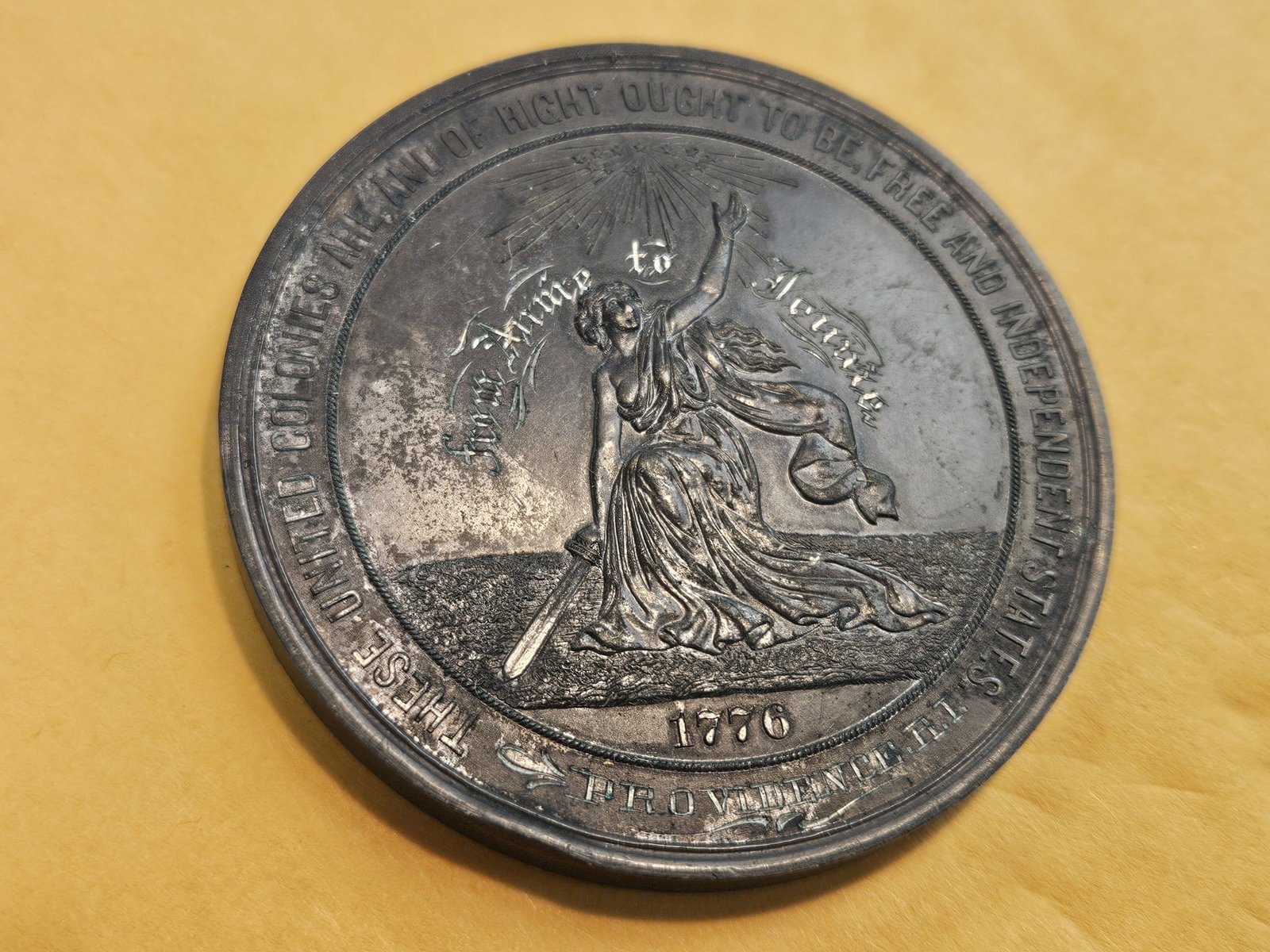 Super Interesting 1876 100th Anniversary of American Independence Medal - 8