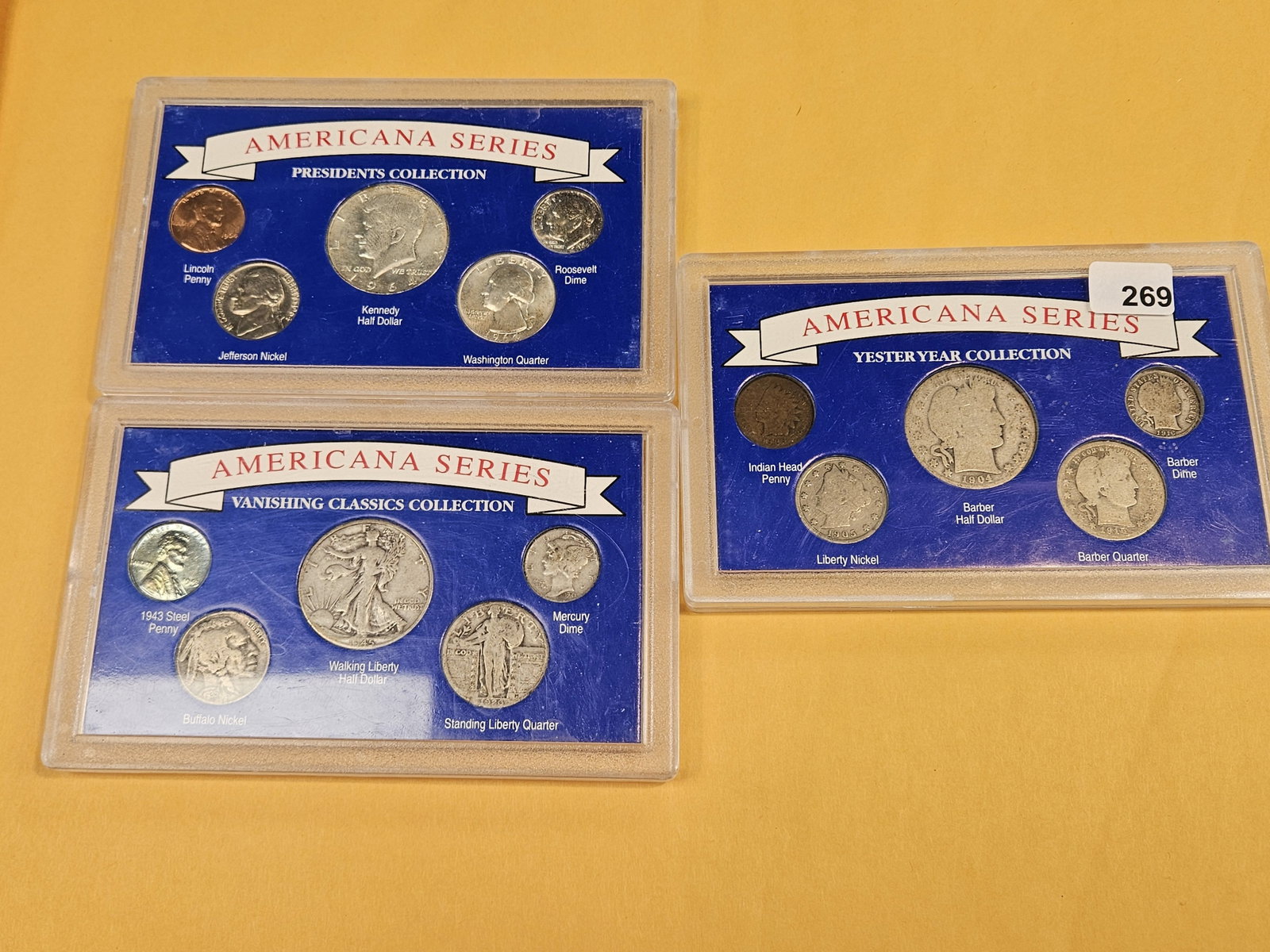 Three Americana Series Silver coin sets - 2