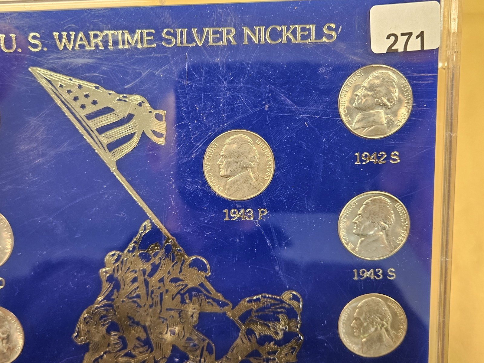 Complete set of Brilliant Uncirculated Silver Wartime Jefferson Nickels - 5