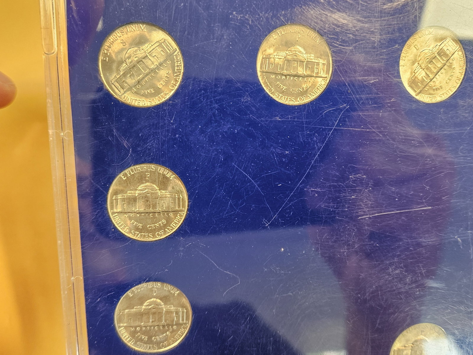 Complete set of Brilliant Uncirculated Silver Wartime Jefferson Nickels - 8