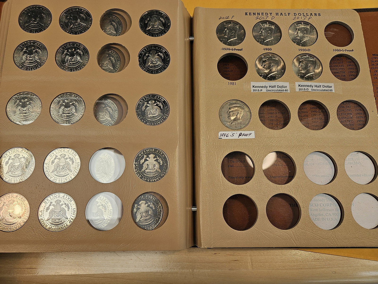 Mostly complete Kennedy Half Dollar Collection - 12