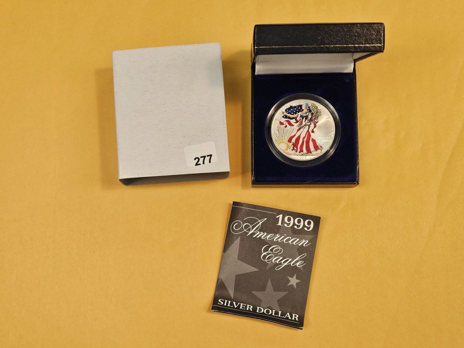Colorized 1999 American Silver Eagle: In display box