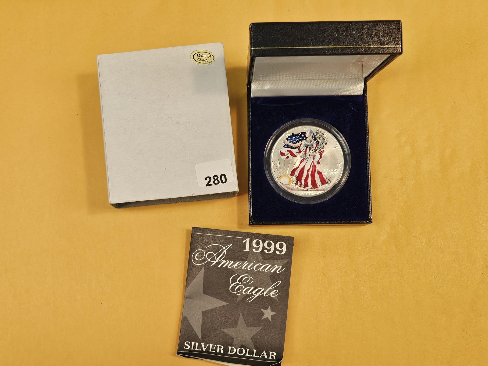 Colorized 1999 American Silver Eagle: In display box