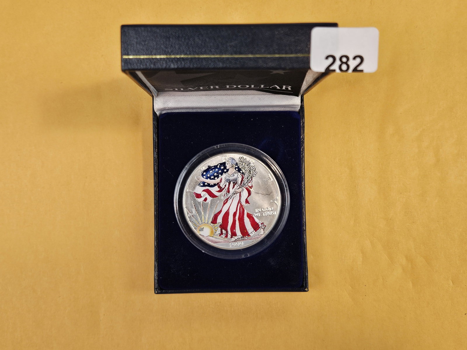 Colorized 1999 American Silver Eagle: In display box
