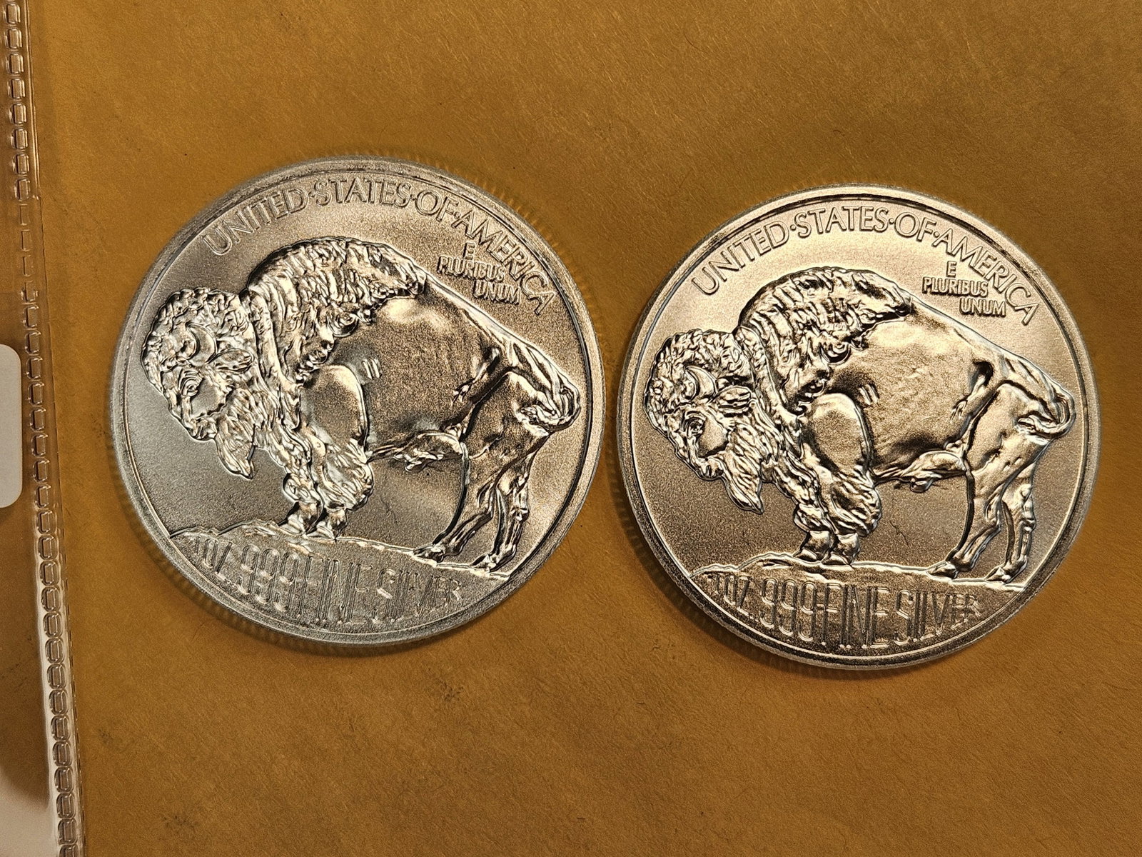 Two 1-Troy ounce .999 fine silver art rounds - 2