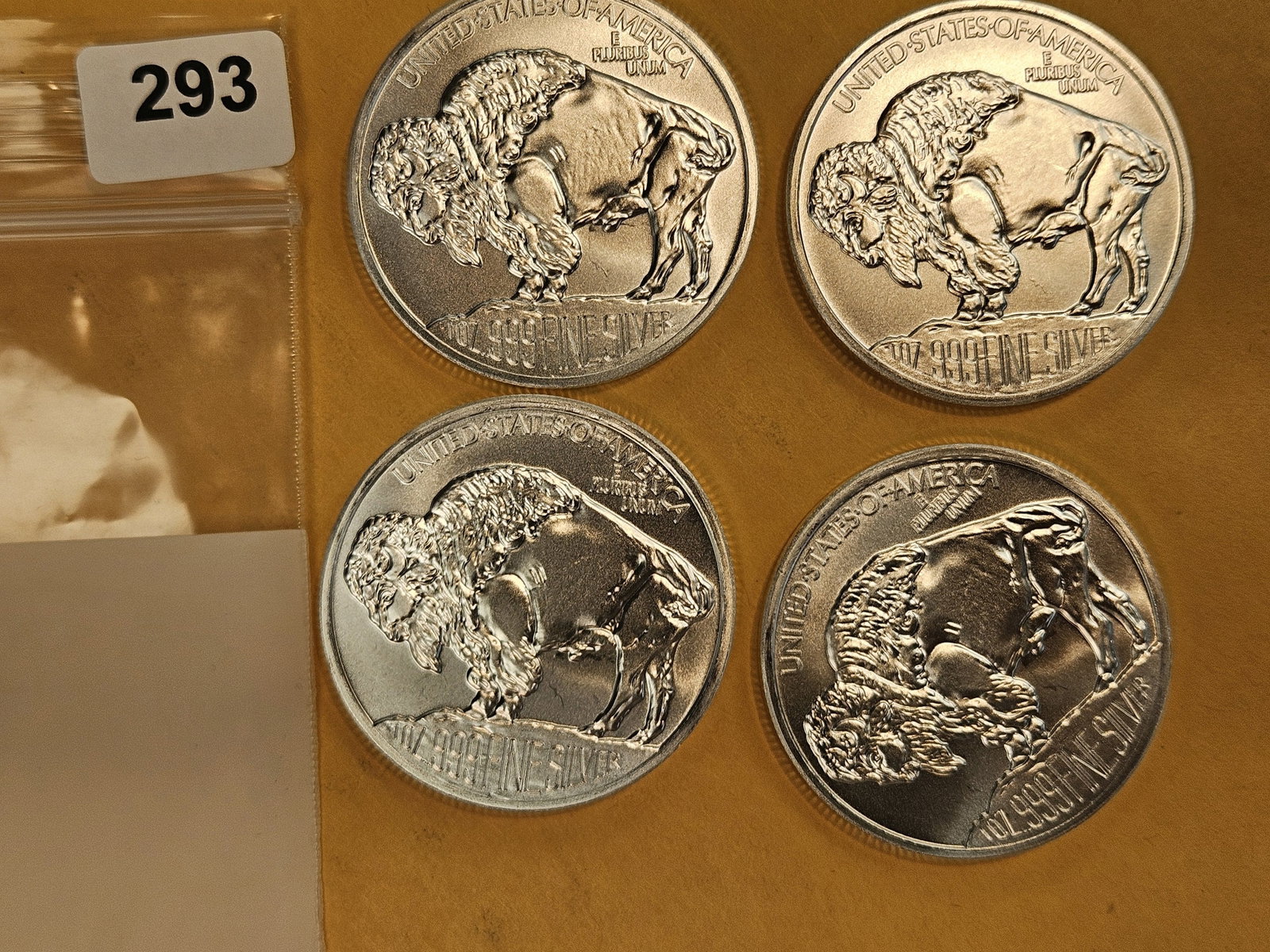 Four 1-Troy ounce .999 fine silver art rounds - 2
