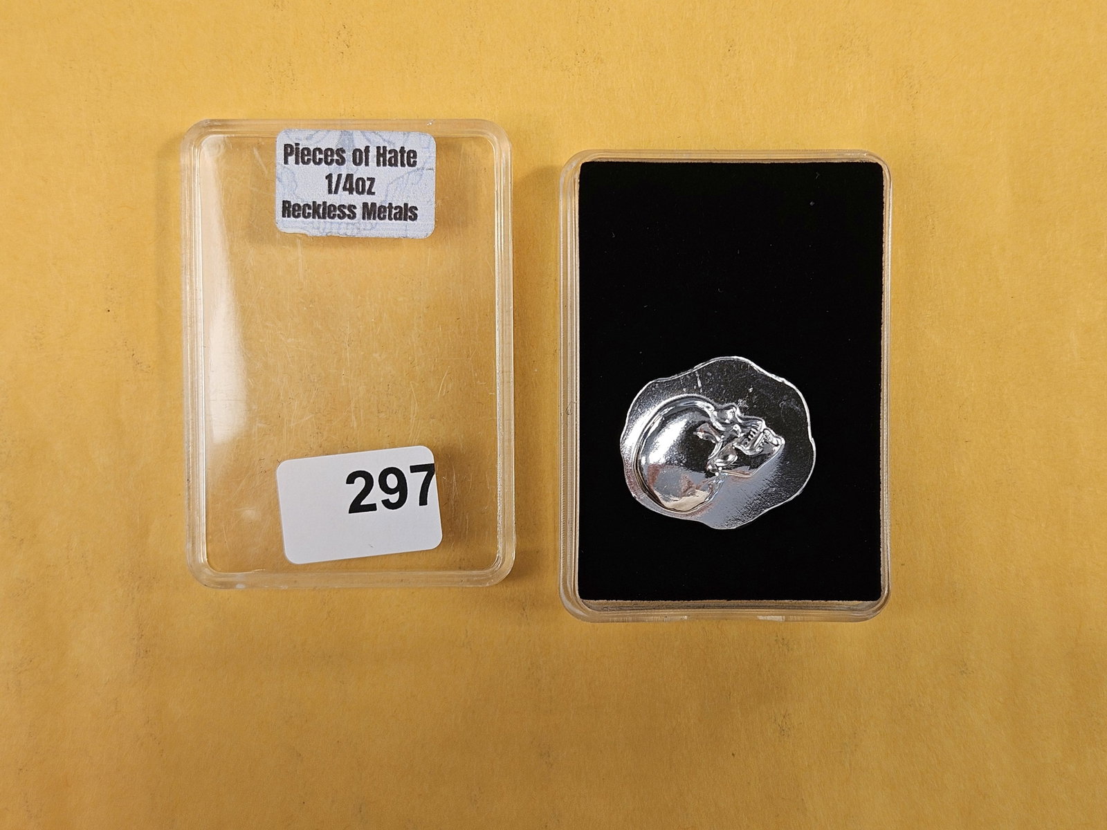 One-quarter Troy ounce .999 fine silver art piece: Pieces of Hate