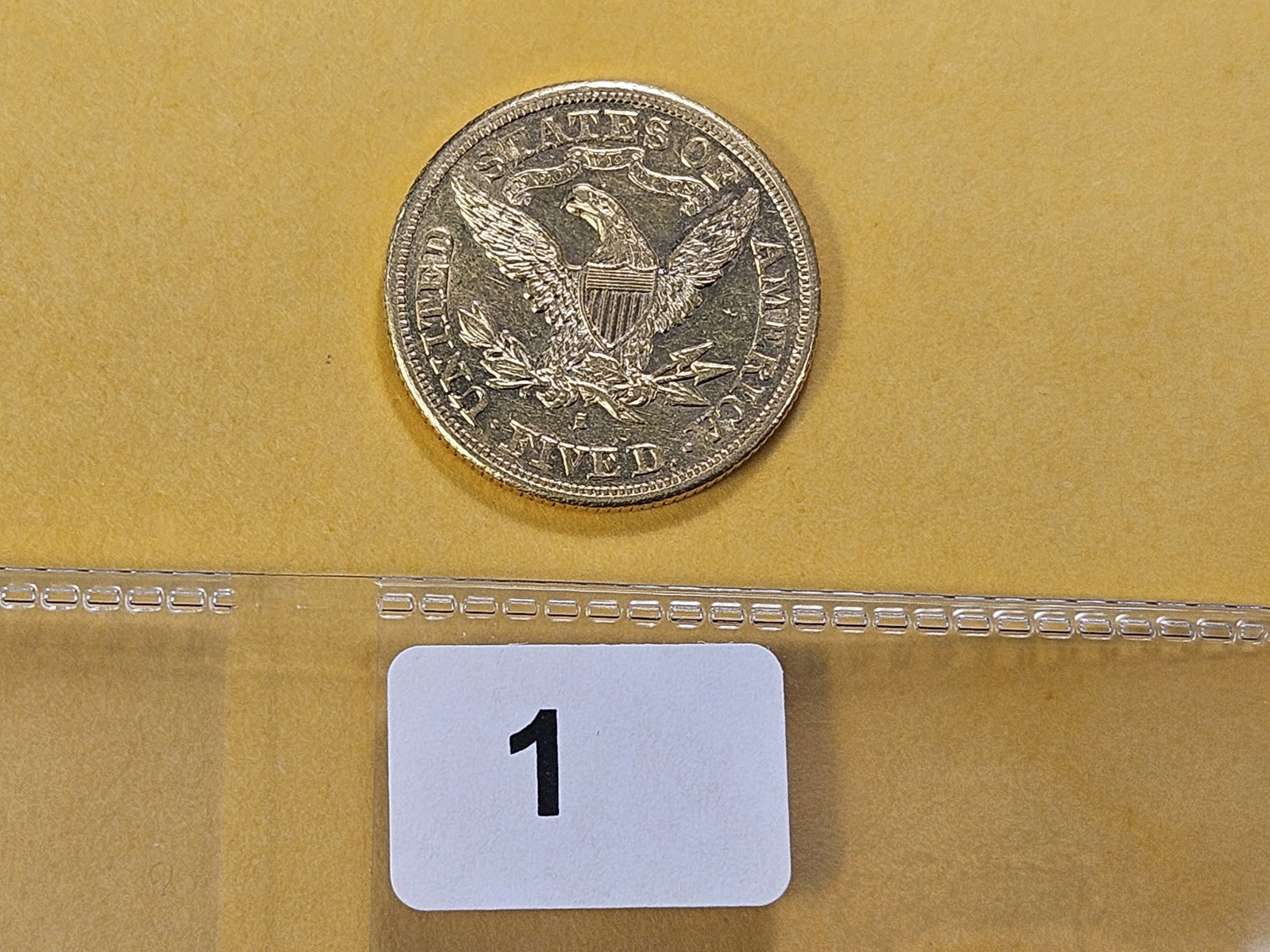 GOLD! Brilliant About Uncirculated 1880-S Liberty Head Five Dollar Gold - 3