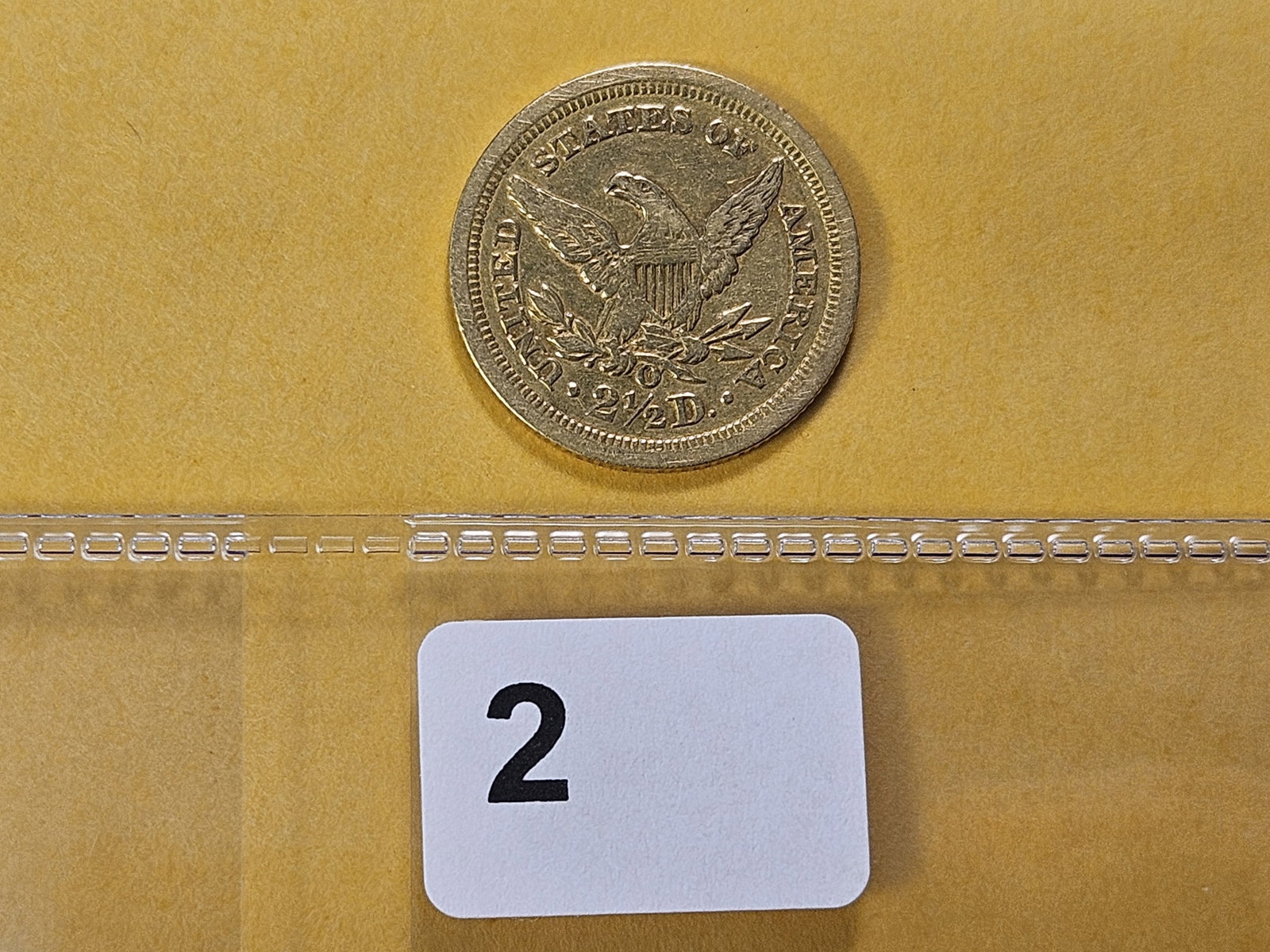 GOLD! Bright 1843-O Liberty Head $2.5 Dollar Gold - 3