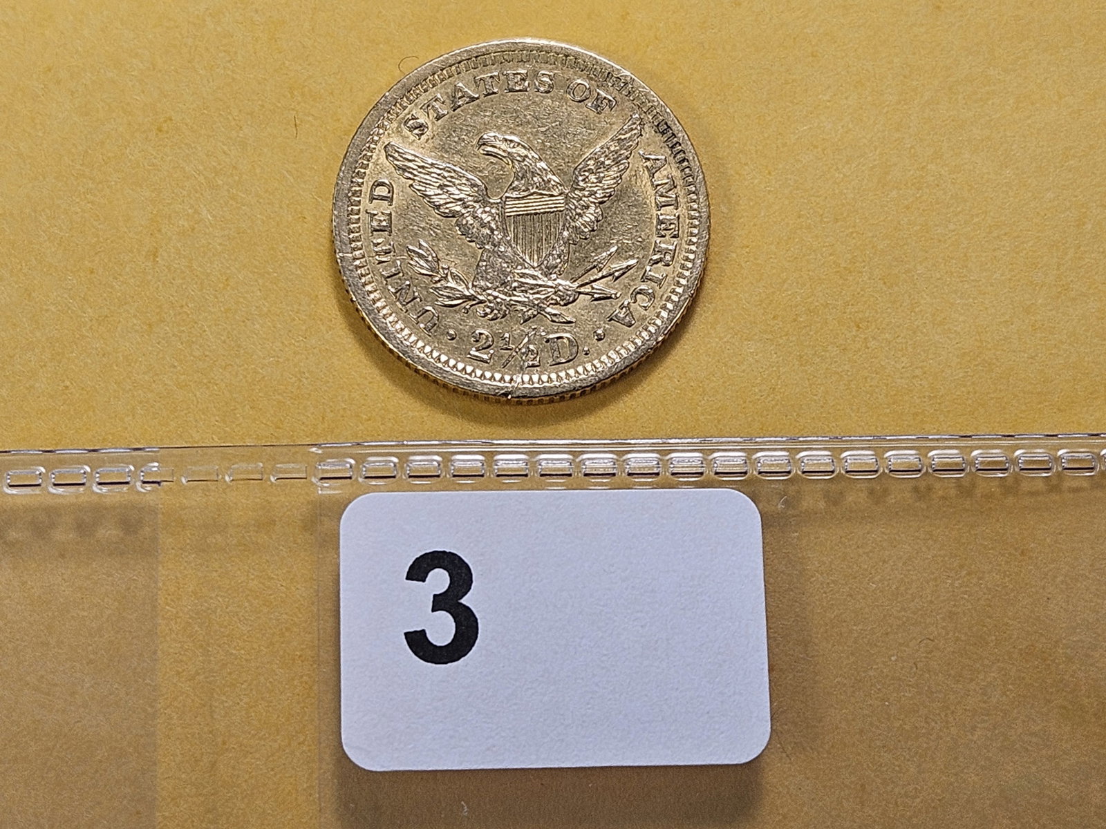 GOLD! Brilliant About Uncirculated 1907 Liberty Head $2.5 Dollar Gold - 3