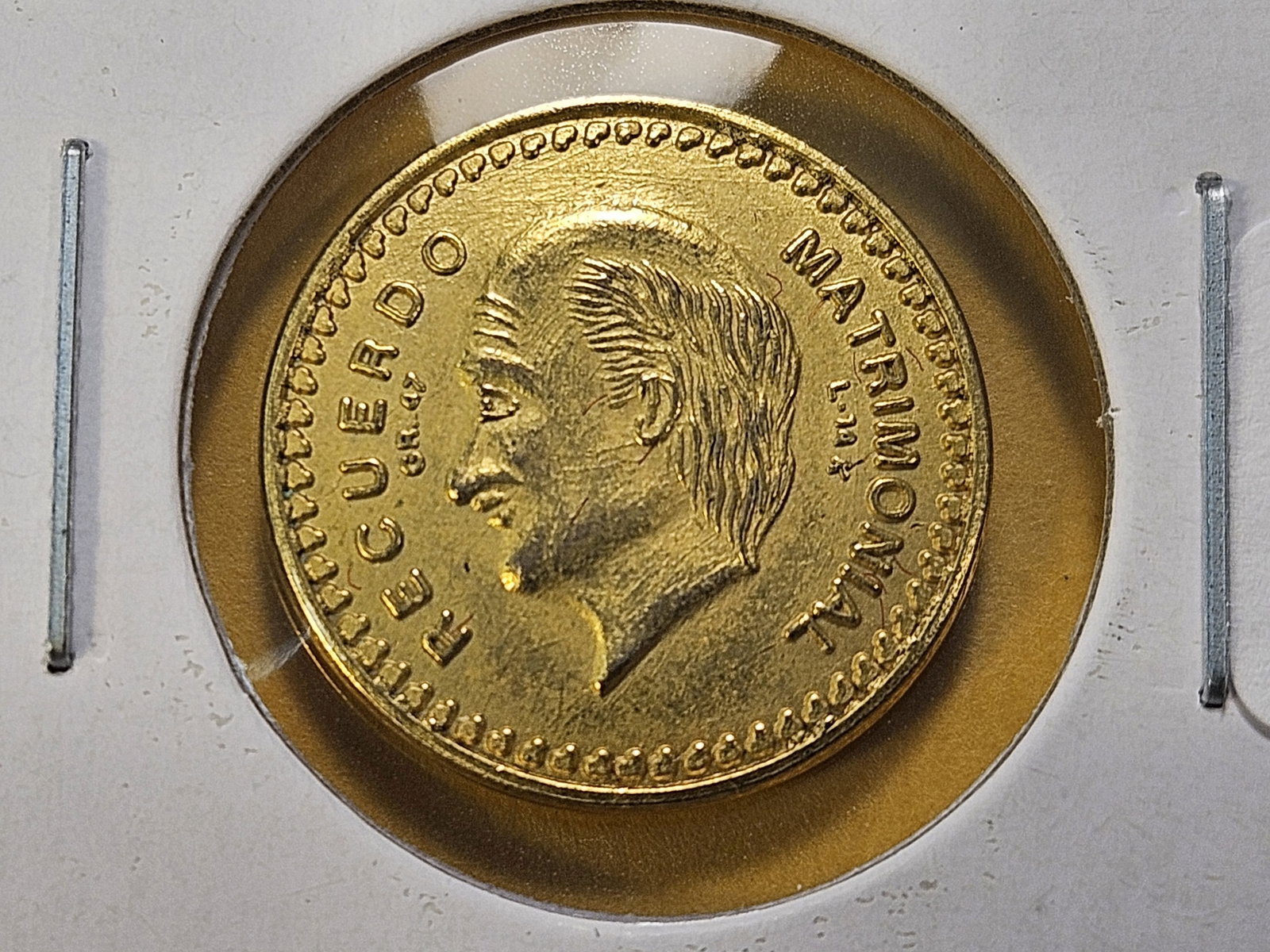 GOLD! Undated Gold Mexican Wedding Coin (1 of 4)
