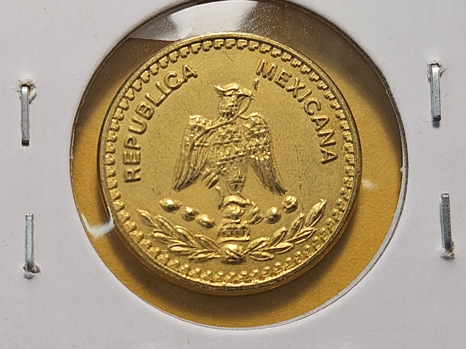 GOLD! Undated Gold Mexican Wedding Coin - 4