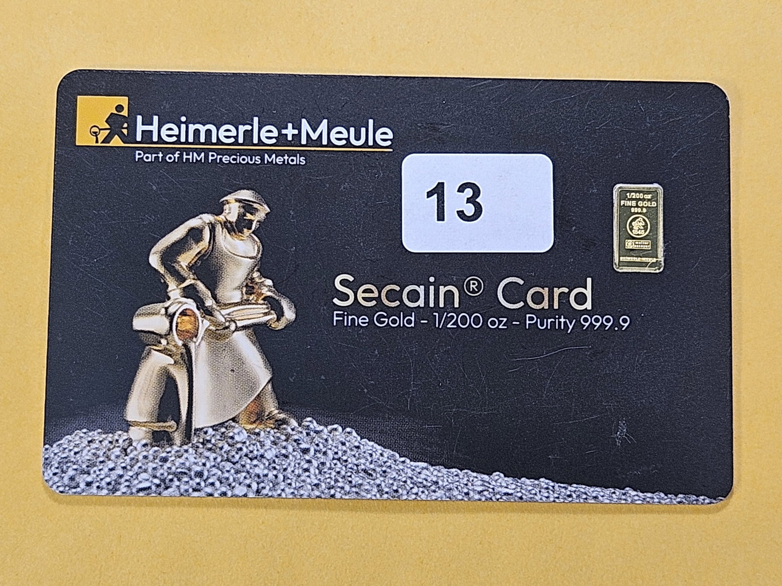 GOLD! .999 Fine Gold Bar in Certified Assay Card - 2