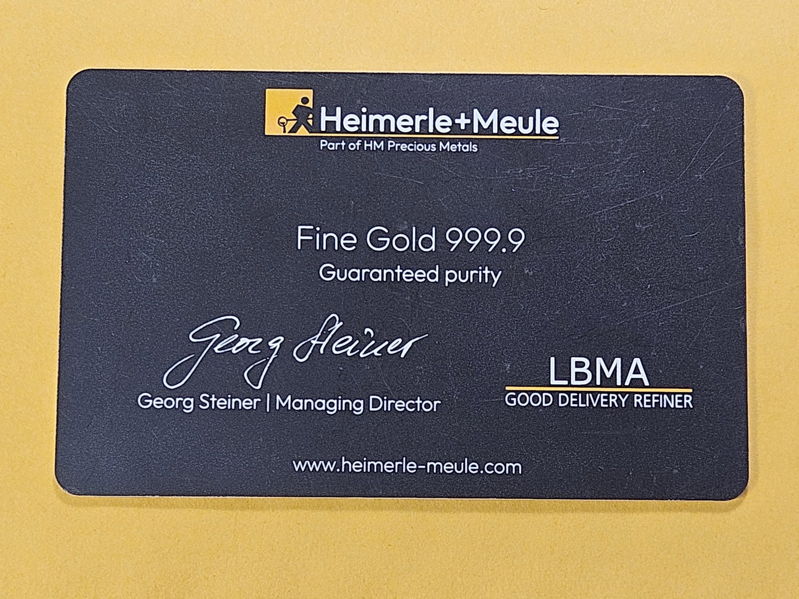 GOLD! .999 Fine Gold Bar in Certified Assay Card - 3