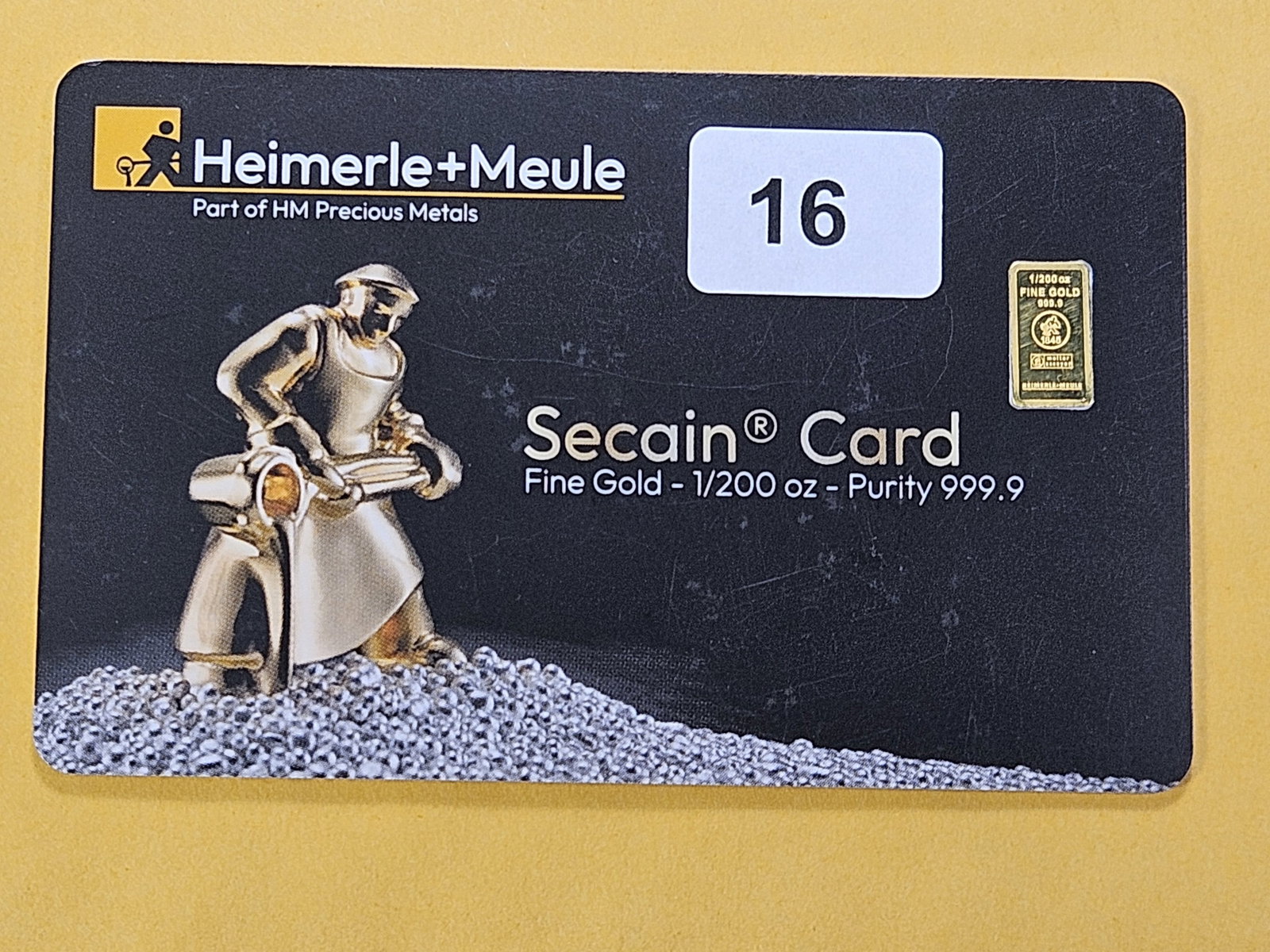 GOLD! .999 Fine Gold Bar in Certified Assay Card - 2