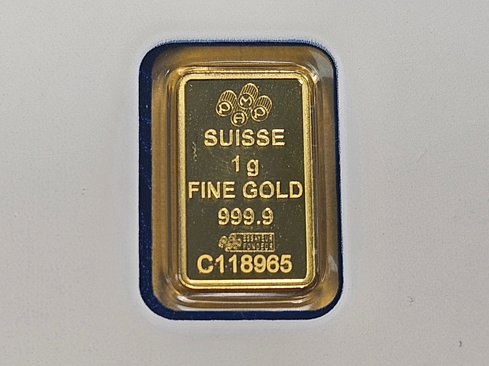 GOLD! PAMP Suisse 1 Gram .999 Fine Gold Bar - 4