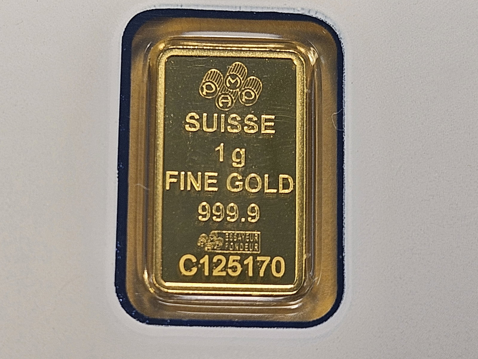 GOLD! PAMP Suisse 1 Gram .999 Fine Gold Bar - 4