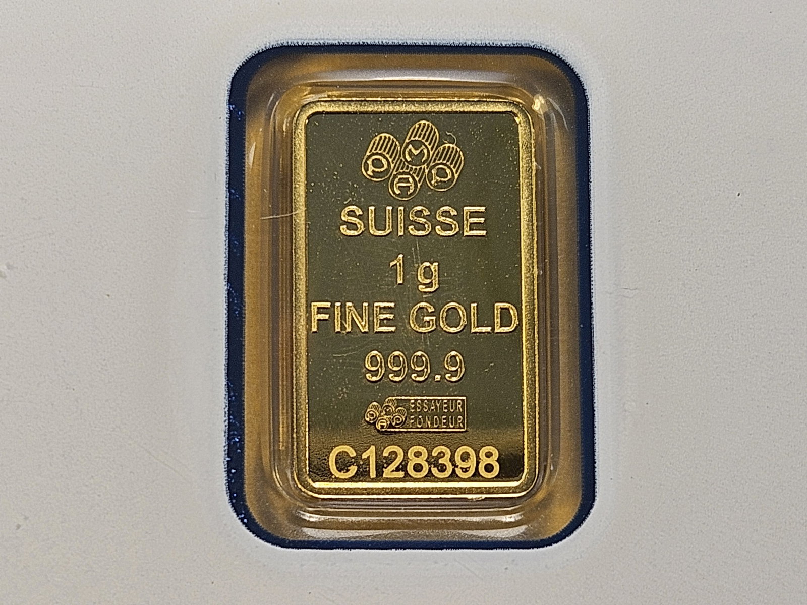 GOLD! PAMP Suisse 1 Gram .999 Fine Gold Bar - 4