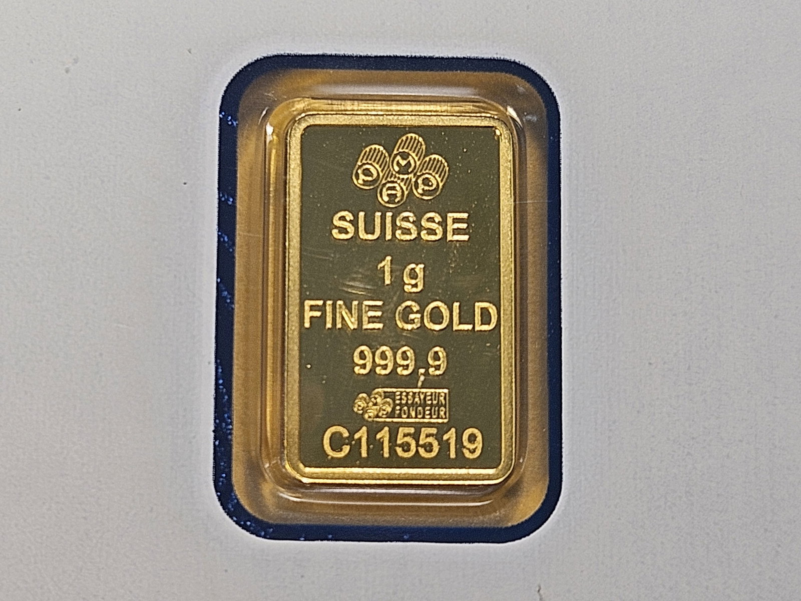 GOLD! PAMP Suisse 1 Gram .999 Fine Gold Bar - 4