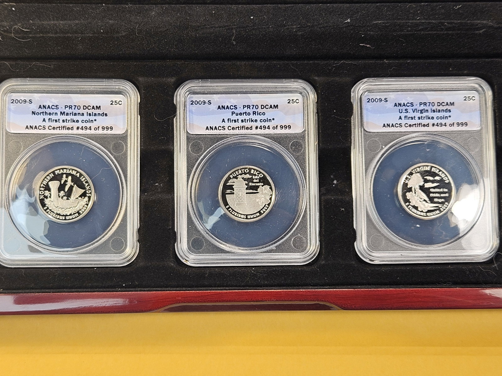 PERFECT! Six ANACS 2010-S Washington Quarters in Proof 70 Deep Cameo - 3
