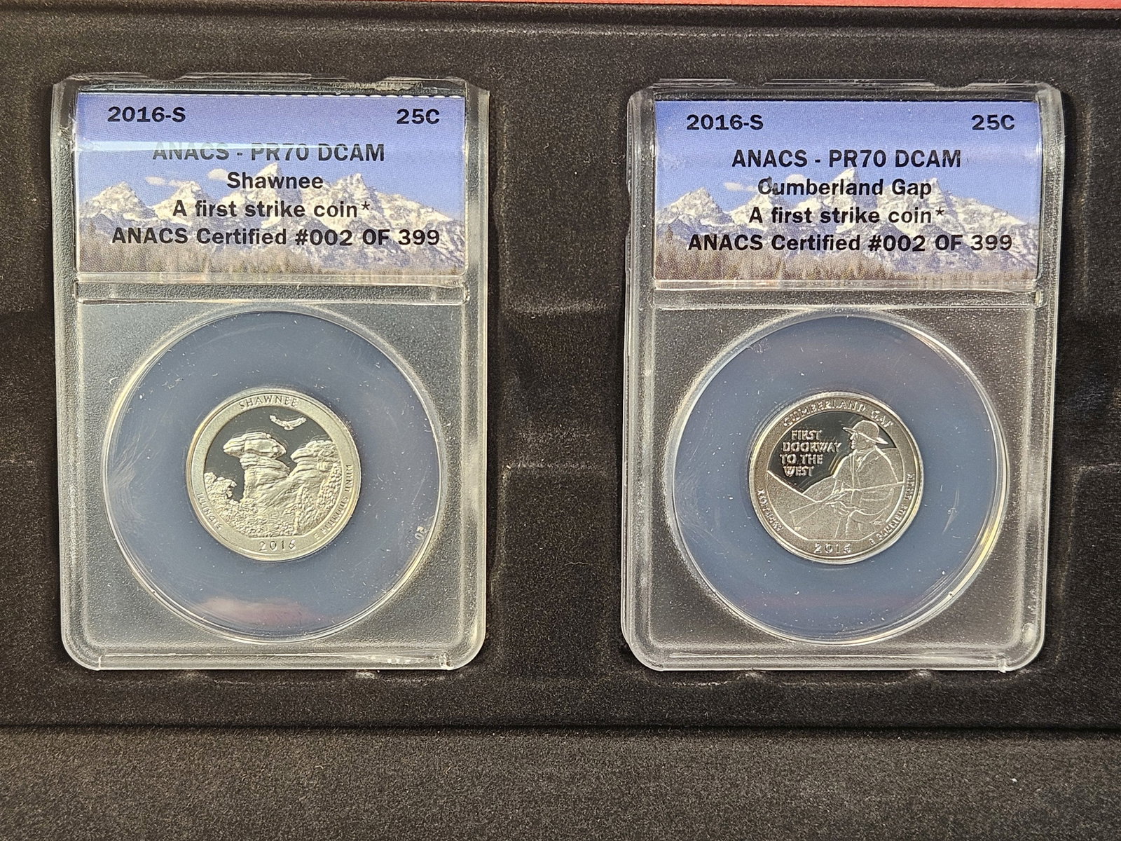 PERFECT! Five ANACS 2010-S Washington Quarters in Proof 70 Deep Cameo - 4