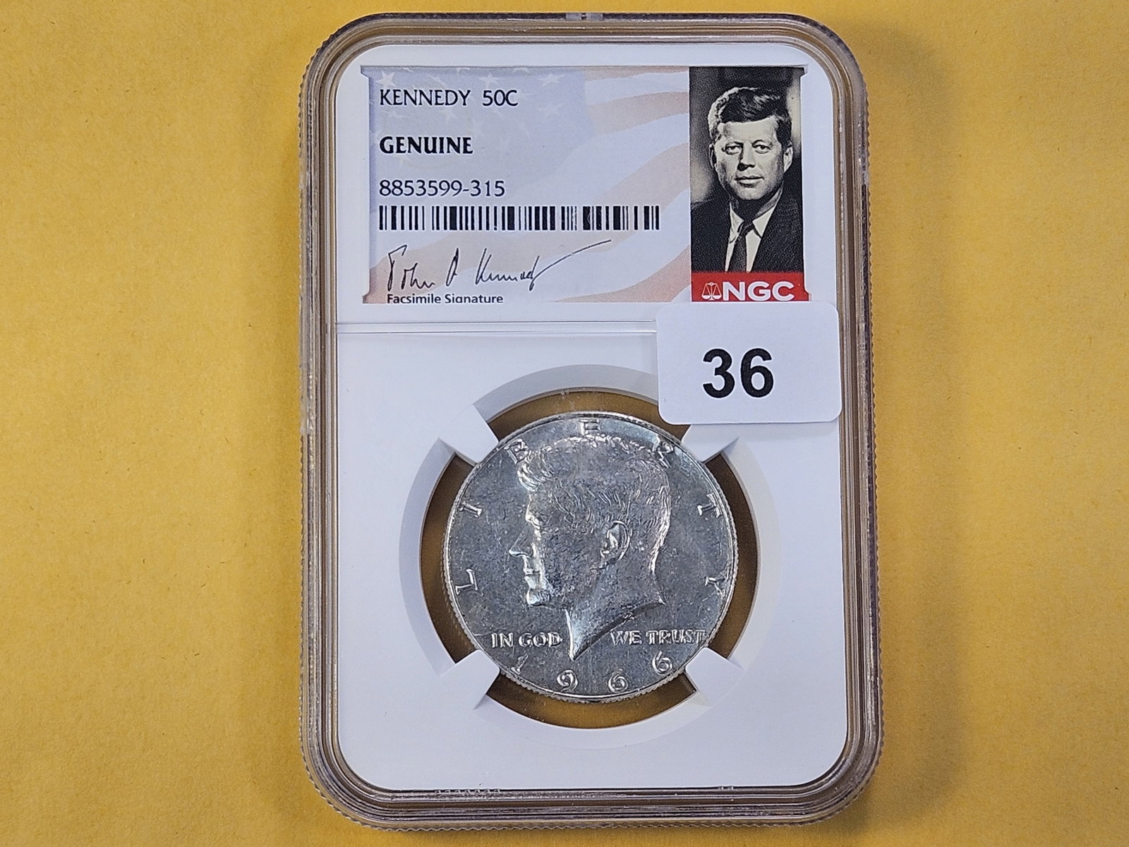 NGC 1966 Kennedy Silver Half Dollar in Genuine - 2