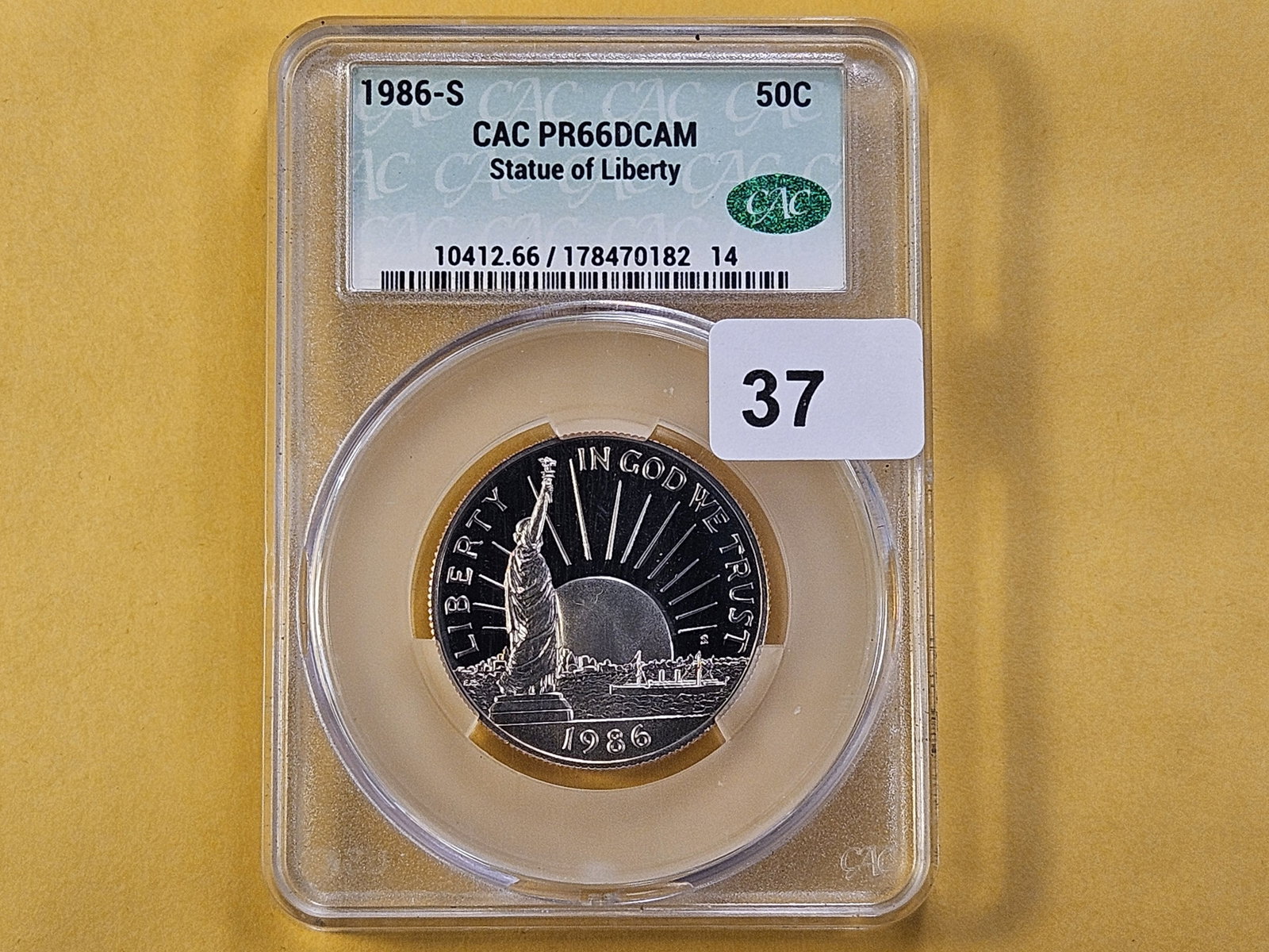 CACG 1986-S Commemorative Half Dollar in Proof 66 Deep Cameo - 2