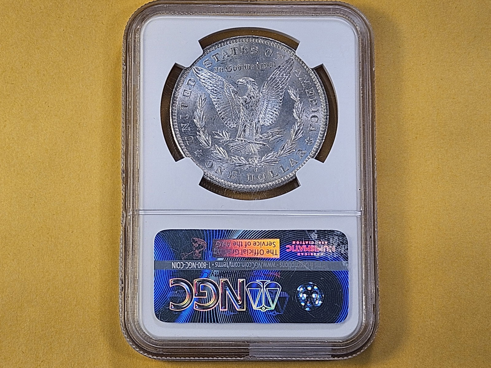 VARIETY! 1884-O/O Morgan Silver Dollar in Mint State 63 - 3