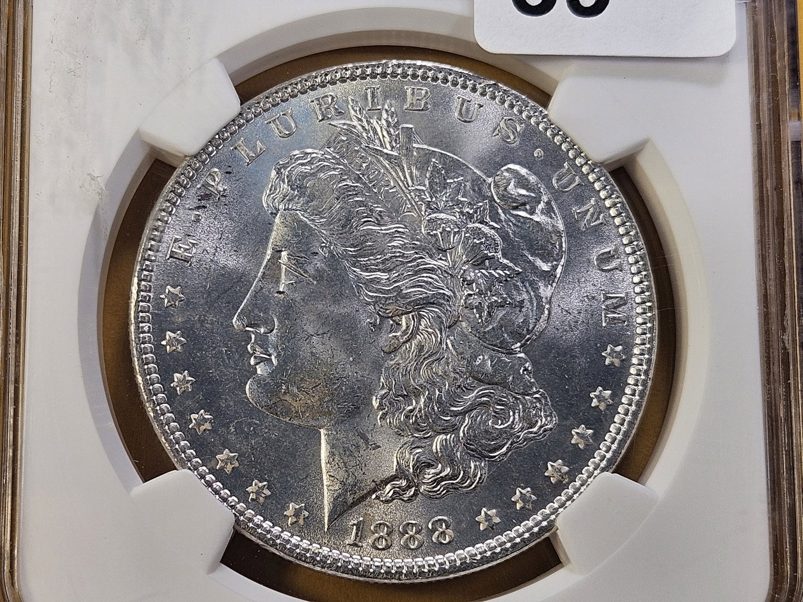NGC 1888 Morgan Silver Dollar in Mint State 63: From the Mcclaren Collection