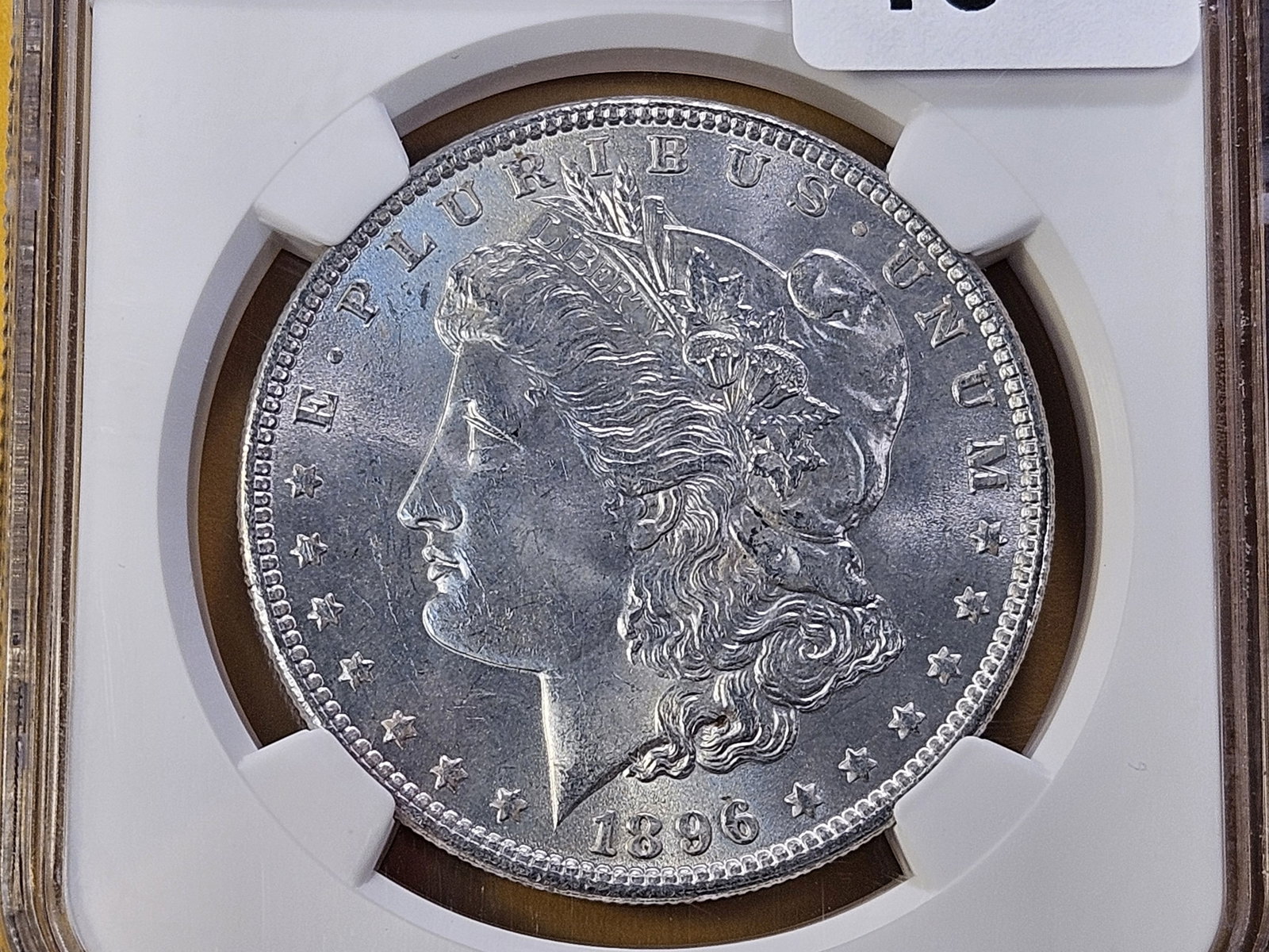 NGC 1896 Morgan Silver Dollar in Mint State 63: Choice Brilliant Uncirculated! From the Mcclaren Collection