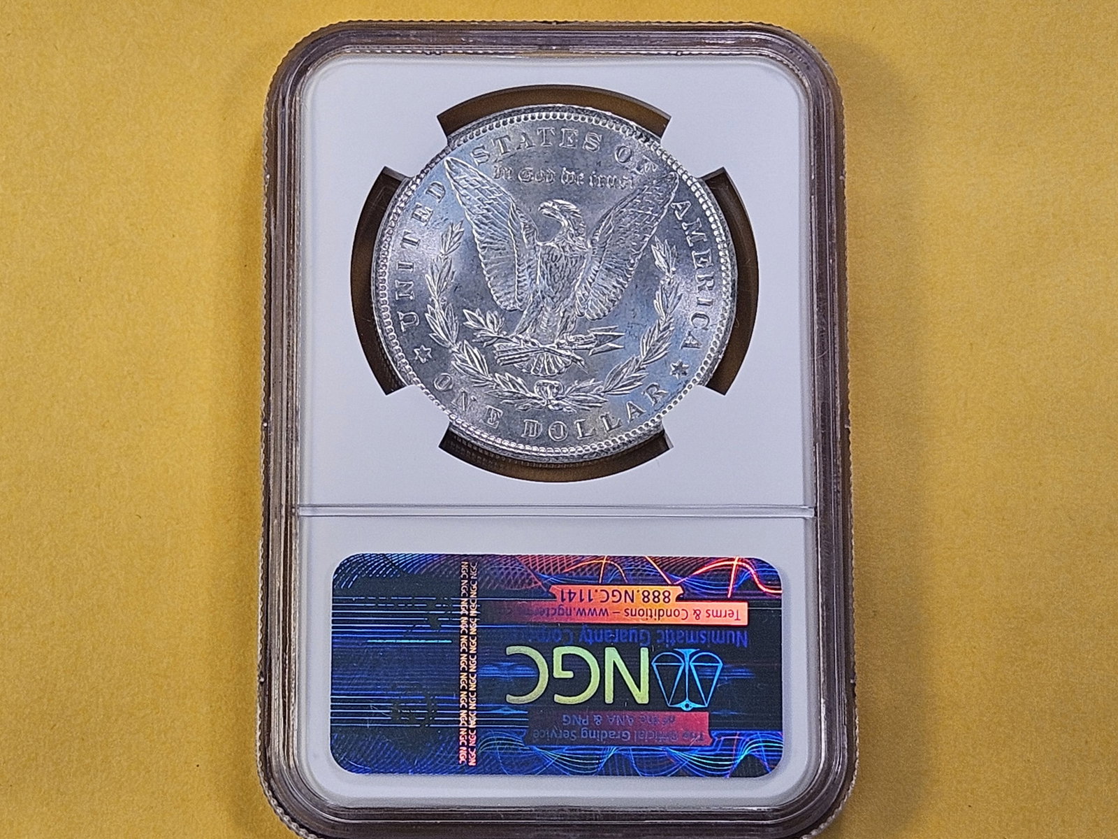 NGC 1896 Morgan Silver Dollar in Mint State 63 - 3