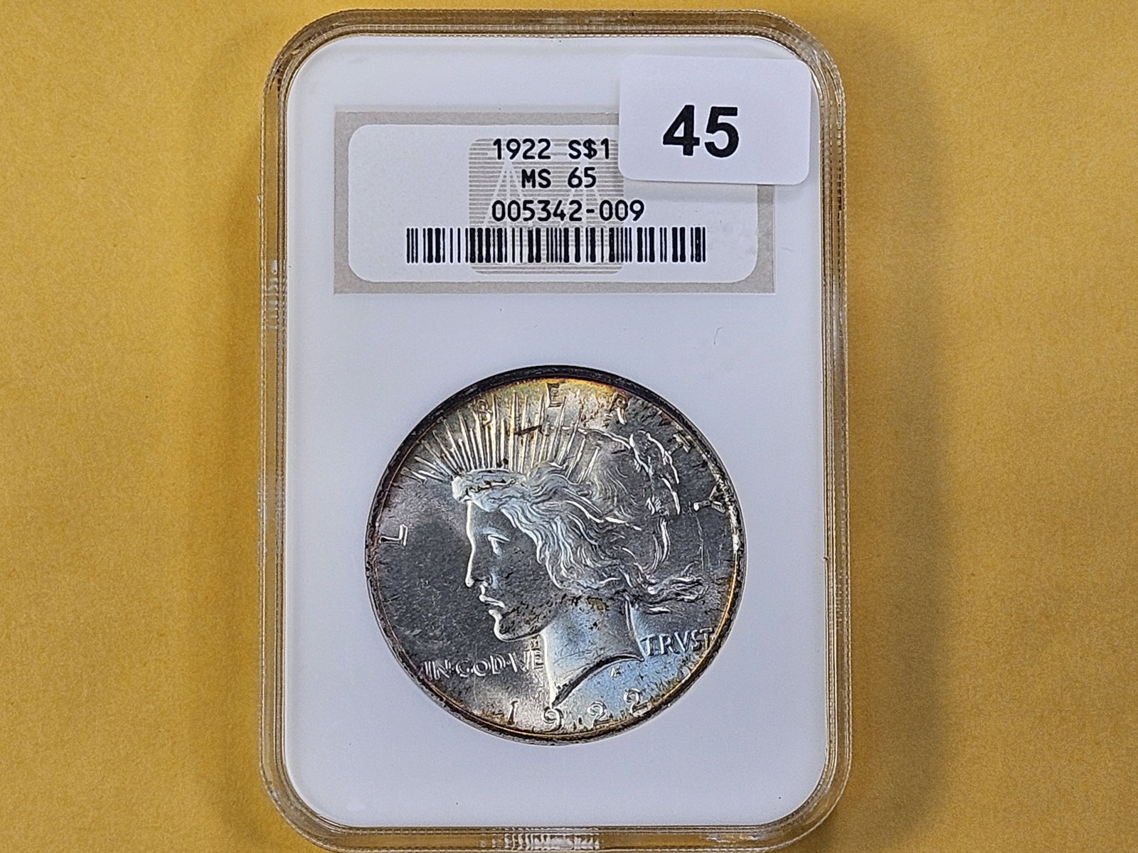GEM! NGC 1922 Peace Silver Dollar in Mint State 65 - 2