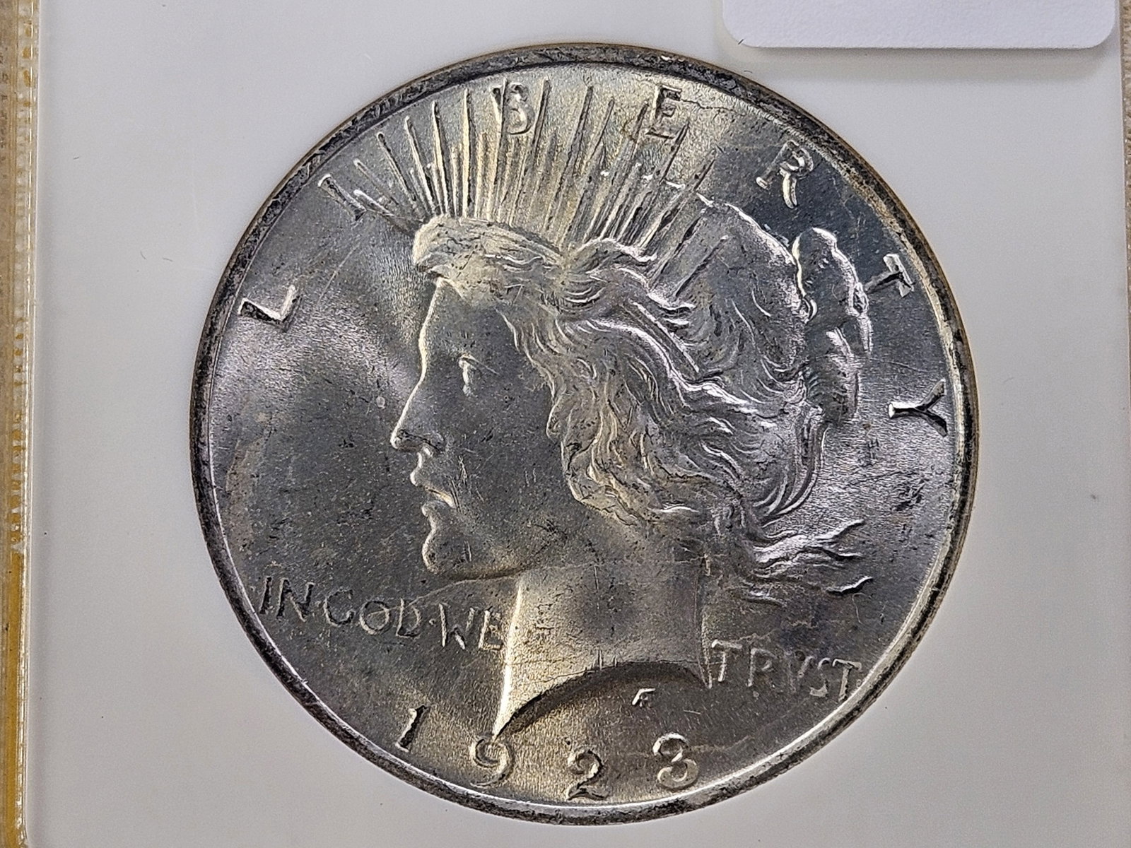 GEM! NGC 1923 Peace Silver Dollar in Mint State 65: Excellent Luster!