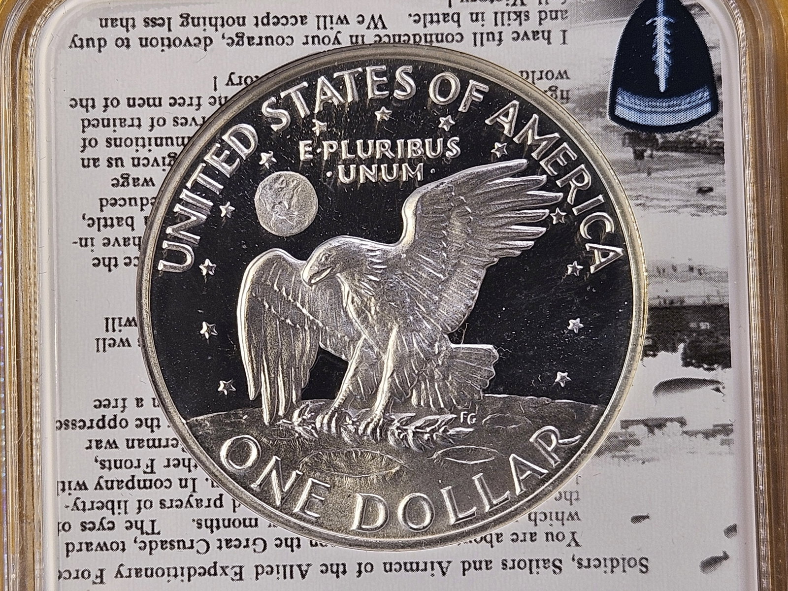 NGC 1971-S Eisenhower Silver Dollar in Proof 69 Ultra Cameo - 4
