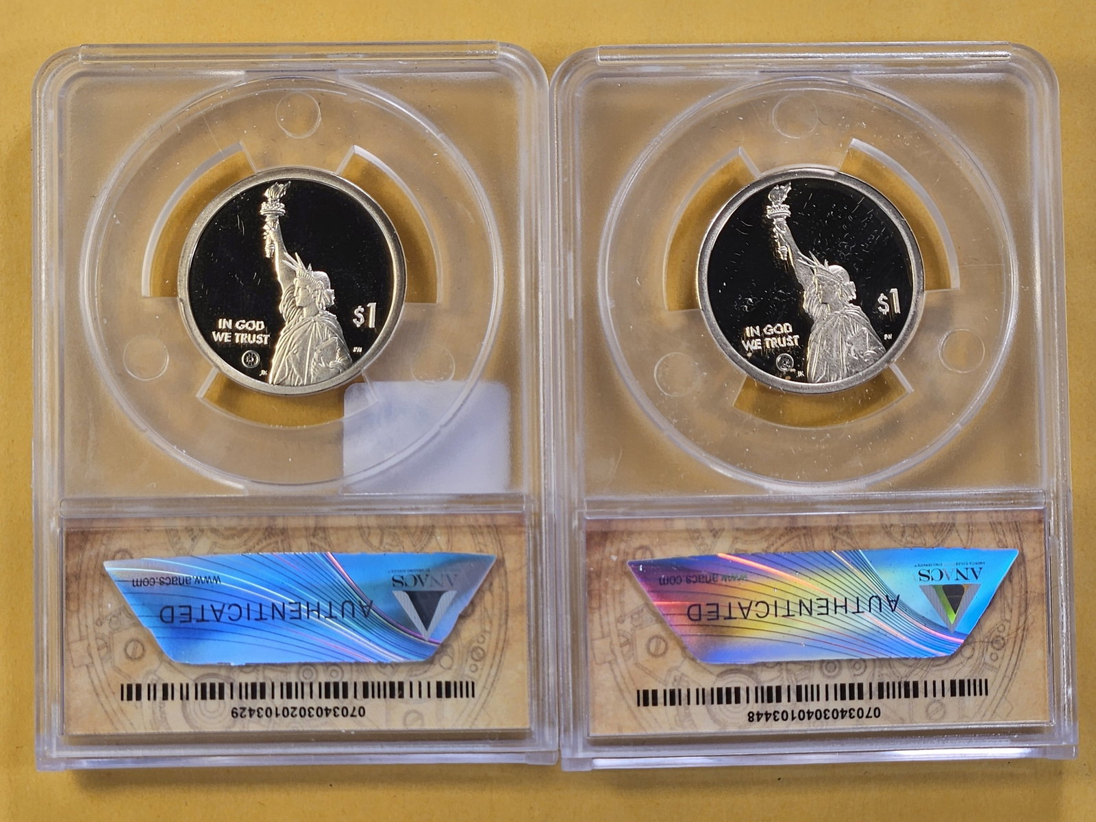 PERFECT! Two ANACS 2025-S Innovation Dollars in Proof 70 Deep Cameo - 4