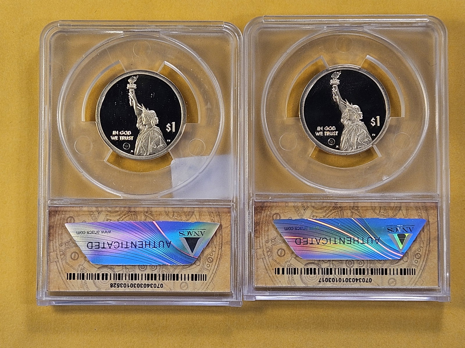 PERFECT! Two ANACS 2025-S Innovation Dollars in Proof 70 Deep Cameo - 4