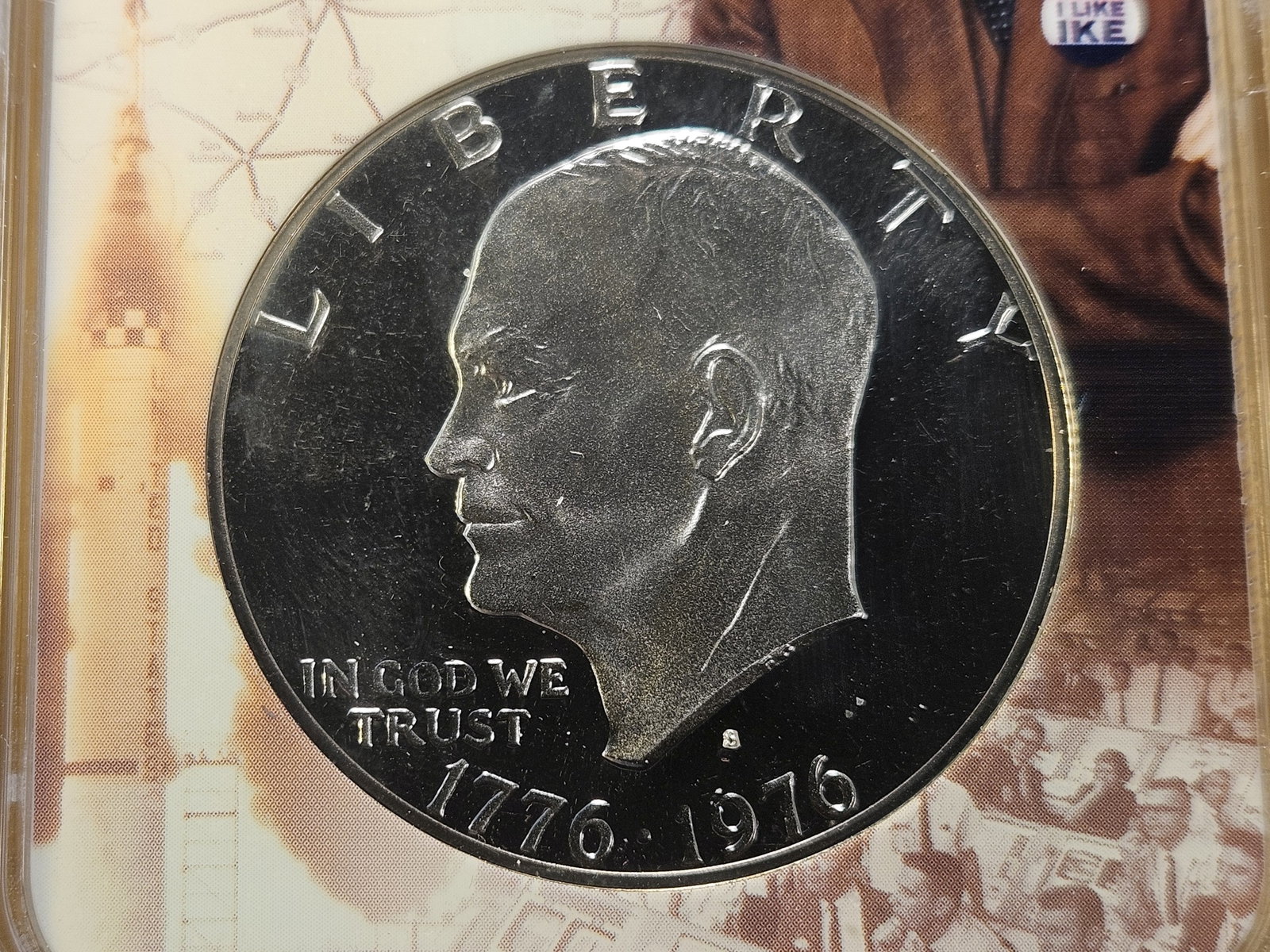 VARIETIES! Two NGC 1976-S Eisenhower Dollars in Proof 69 Ultra Cameo - 3