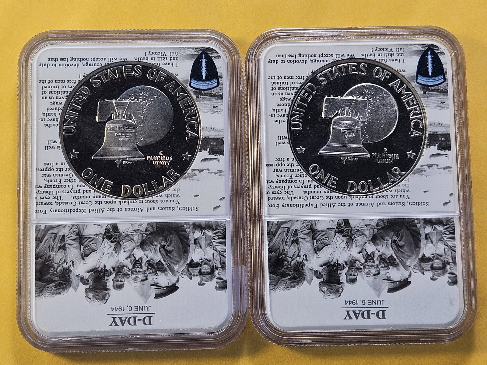 VARIETIES! Two NGC 1976-S Eisenhower Dollars in Proof 69 Ultra Cameo - 4