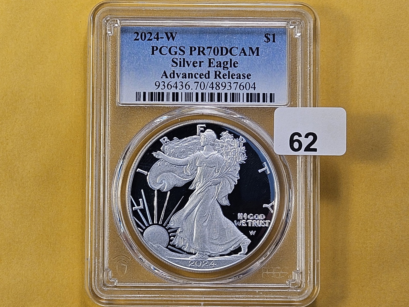 PERFECT! PCGS 2024-W American Silver Eagle in Proof 70 Deep Cameo - 2