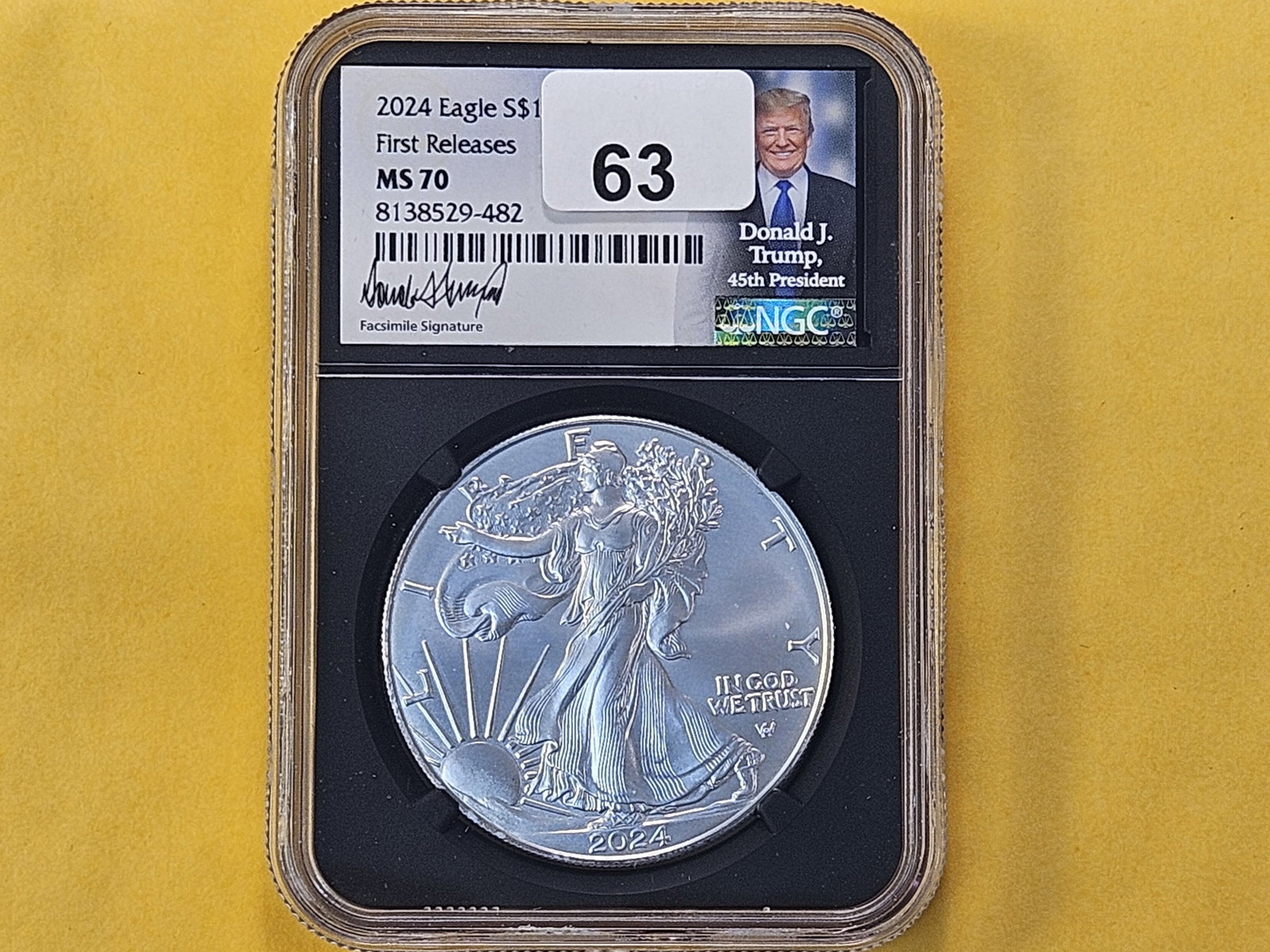 PERFECT! NGC 2024 American Silver Eagle in Proof 70 Deep Cameo - 2