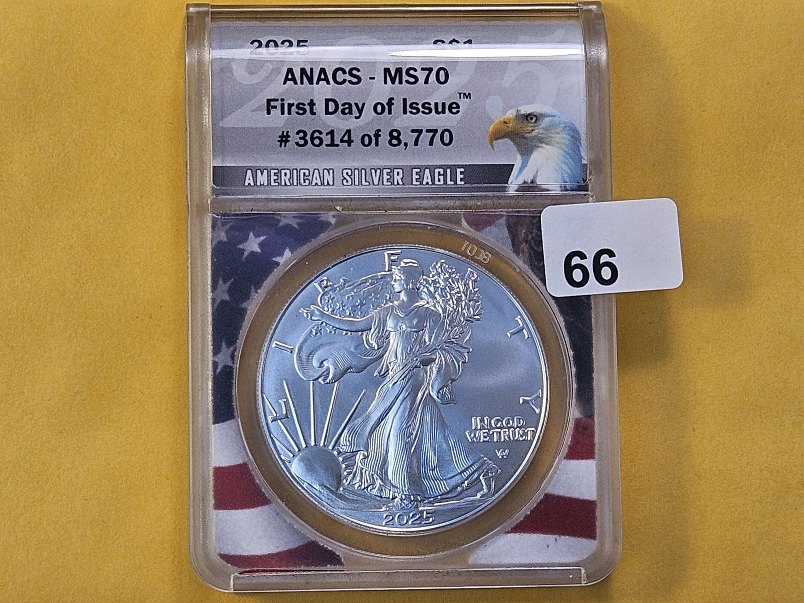 PERFECT! ANACS 2025 American Silver Eagle in Mint State 70 - 2
