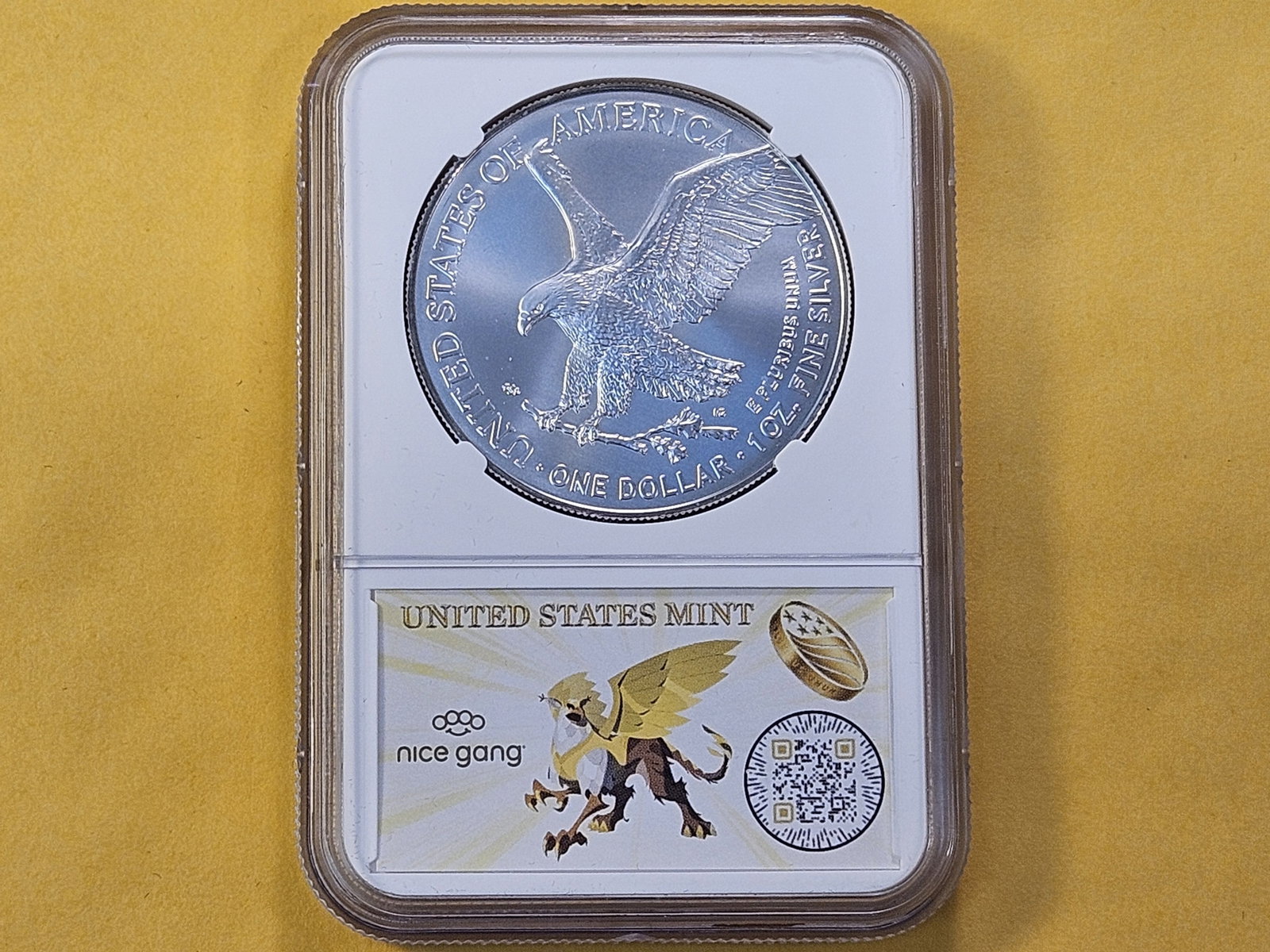 NGC 2025 American Silver Eagle in GEM Brilliant Uncirculated - 3