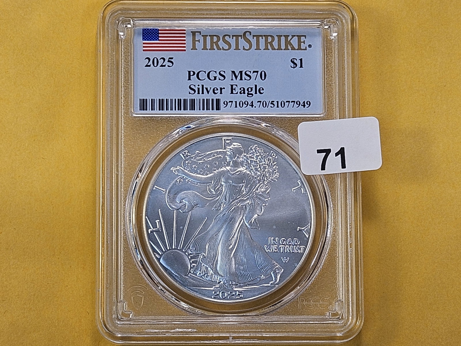 PERFECT! PCGS 2025 American Silver Eagle in Mint State 70 - 2