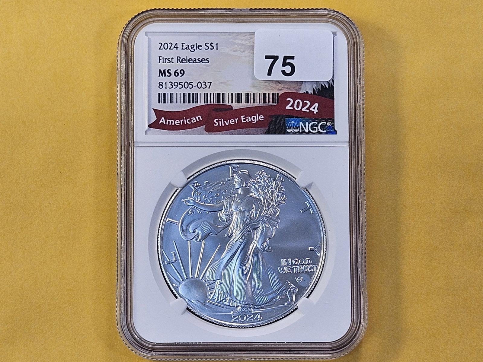 NGC 2024 American Silver Eagle in Mint State 69 - 2